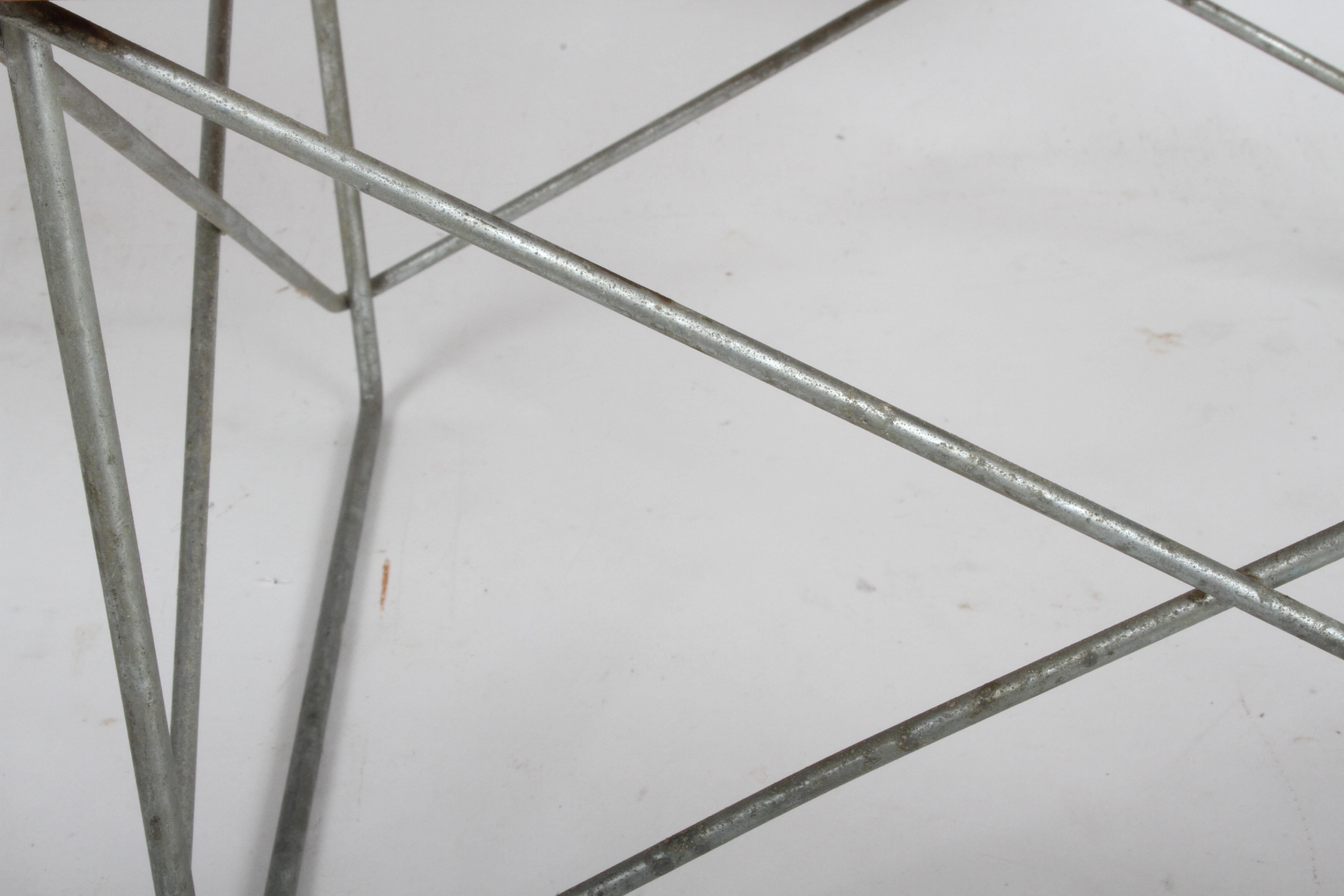 Charles Eames LTR tables by Herman Miller, late 1950s production with white laminated tops, thick birch cores and zinc-plated steel bases. From the estate of a former Herman Miller employee, were I also purchased a Eames Surfboard table, DCMs and a