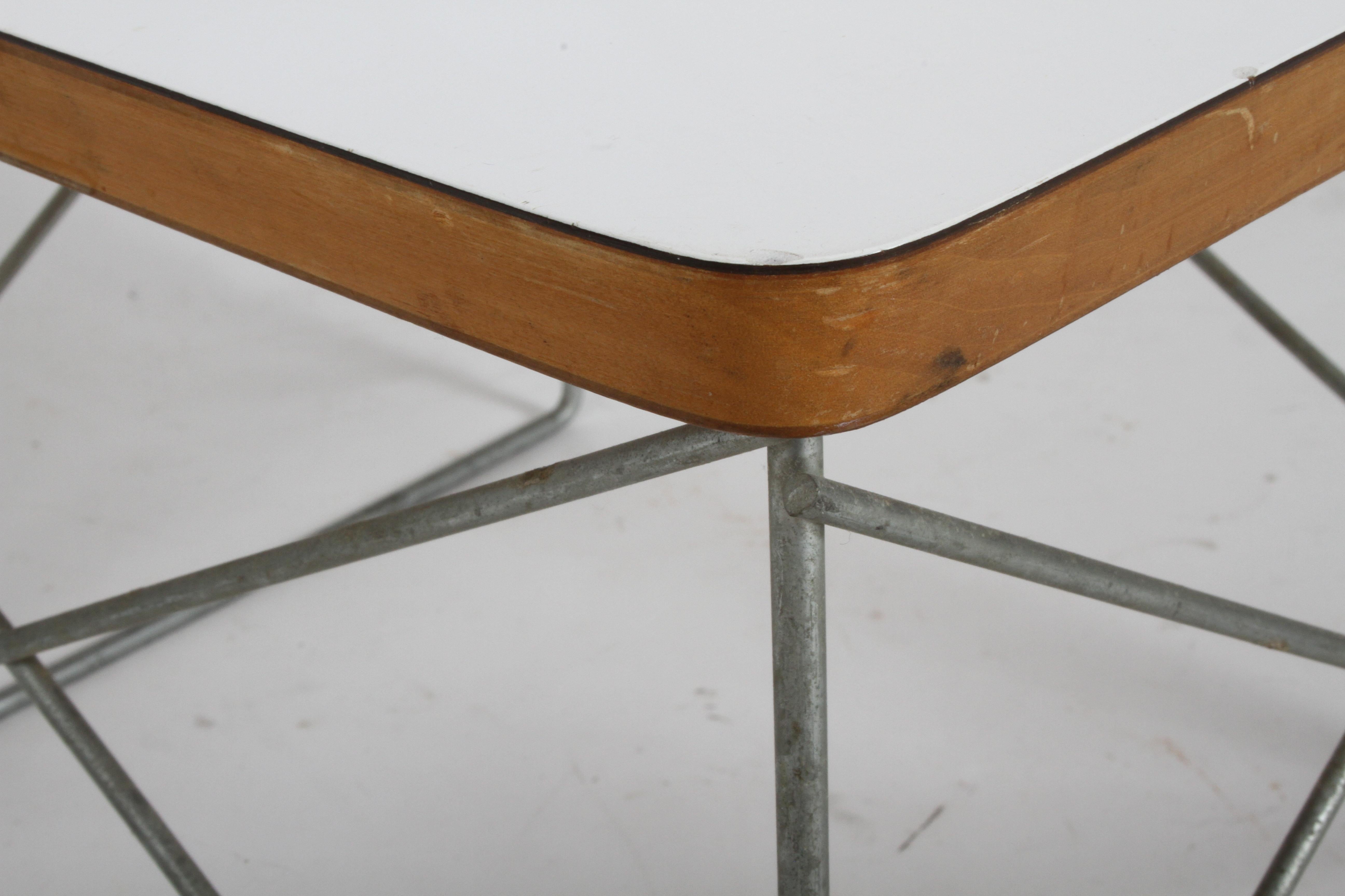 Mid-Century Modern Charles Eames for Herman Miller White Top LTR Tables 3