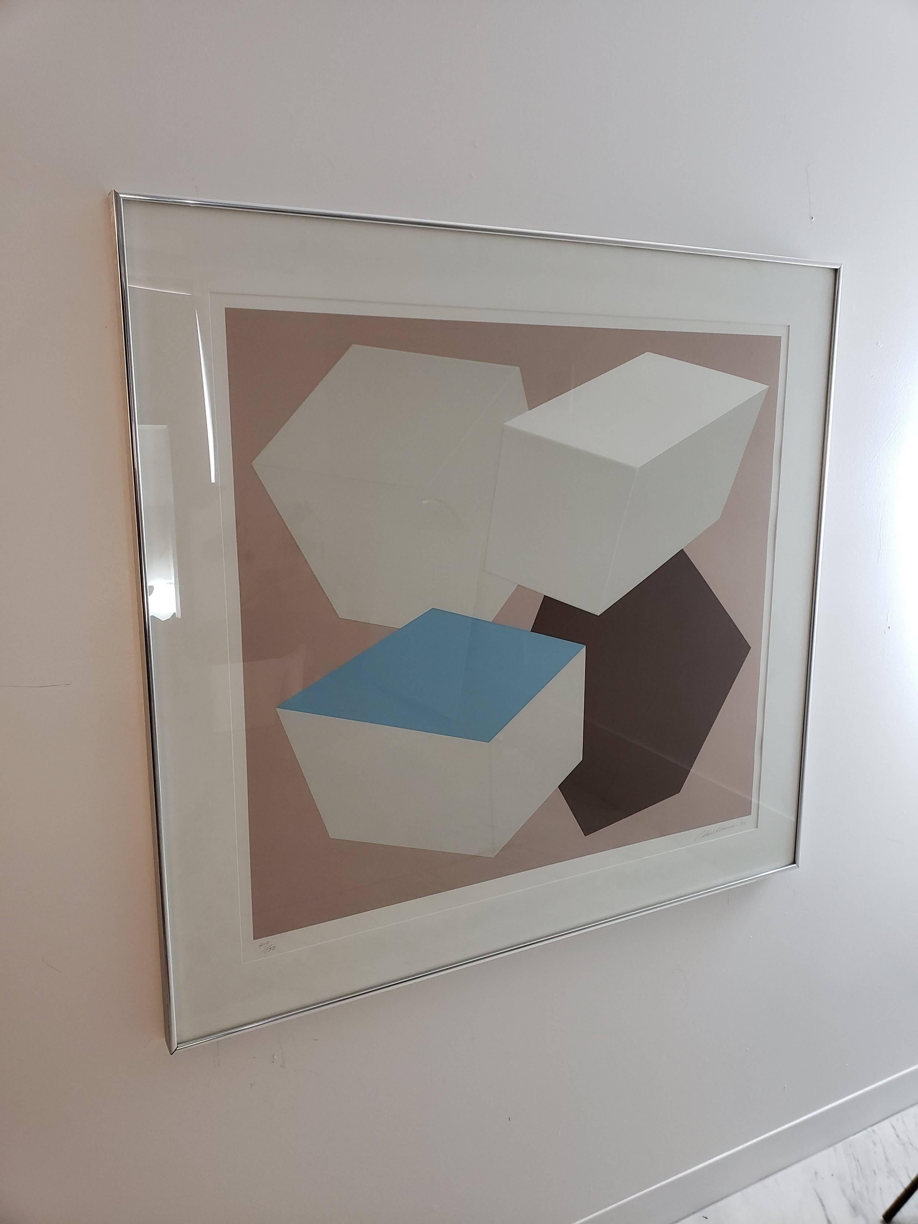 American Mid-Century Modern Charles Hinman 1976 Pace Editions Lithograph