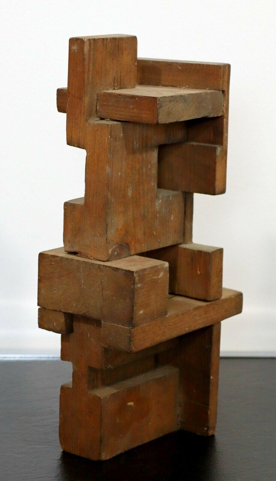 Mid-Century Modern Charles Senseman Cranbrook Constructivism Wood Sculpture In Good Condition In Keego Harbor, MI