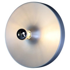 Vintage Mid Century Modern Charlotte Perriand Aluminum Disc Wall Lights, Germany 1960s  