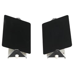 Mid-Century Modern Charlotte Perriand Mod. CP1 Pair Of Black French Sconces