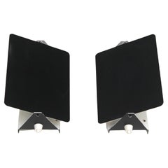 Moderna de mediados de siglo Charlotte Perriand Mod. CP1 Pareja De Apliques Franceses Negros