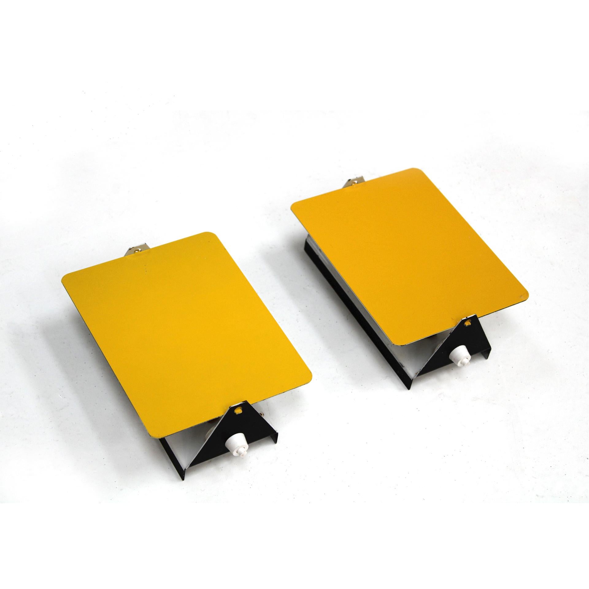 Lacquered Mid-Century Modern Charlotte Perriand Mod. CP1 Set of 24 French Sconces For Sale