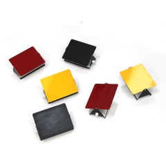 Charlotte Perriand Mod. mi-siècle moderne Ensemble de six appliques françaises CP1