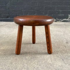 Tabouret tripode de style Charlotte Perriand, moderne du milieu du siècle dernier