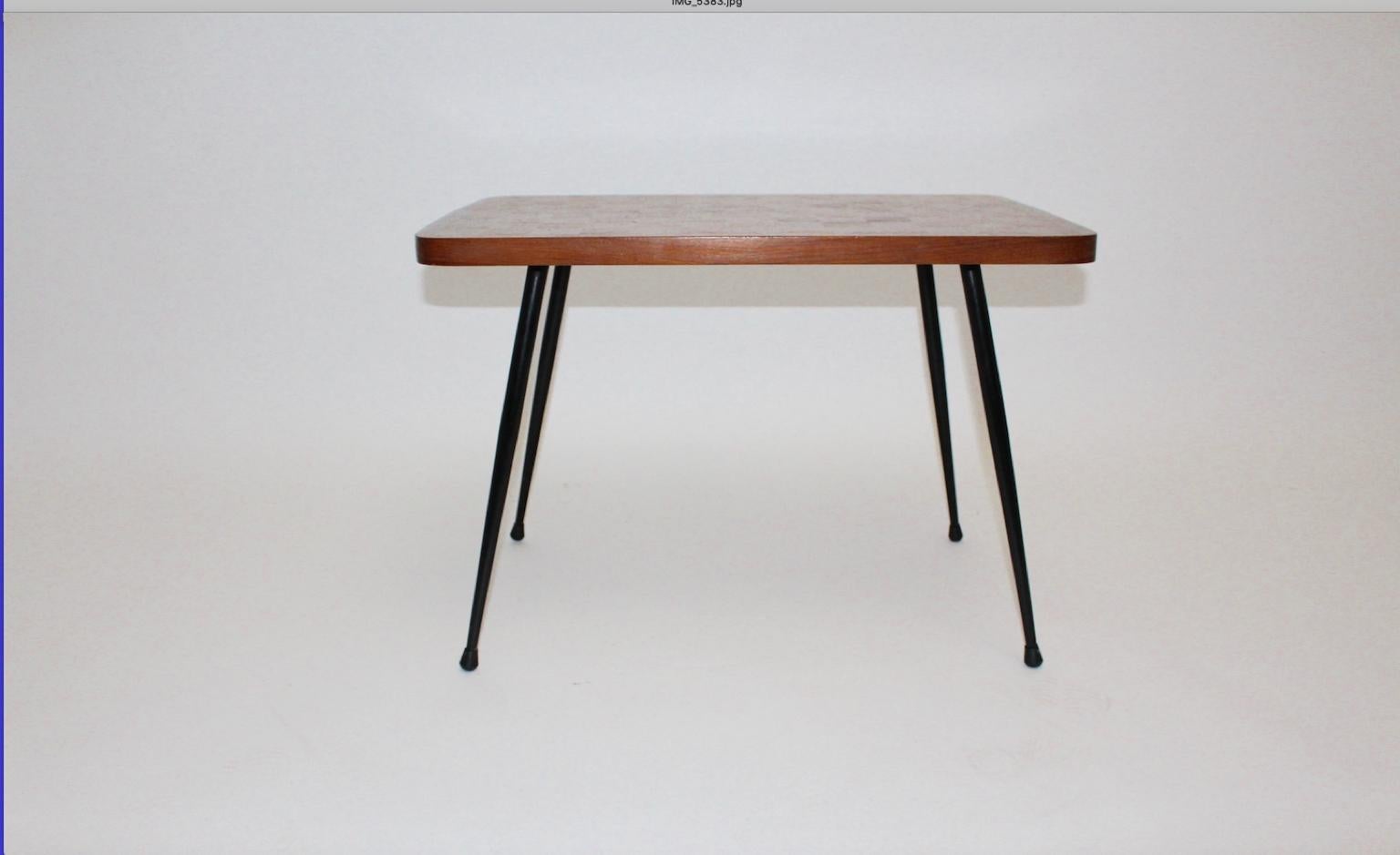 Mid-Century Modern Table d'appoint en chêne, moderne du milieu du siècle dernier, Vienne, 1950 en vente