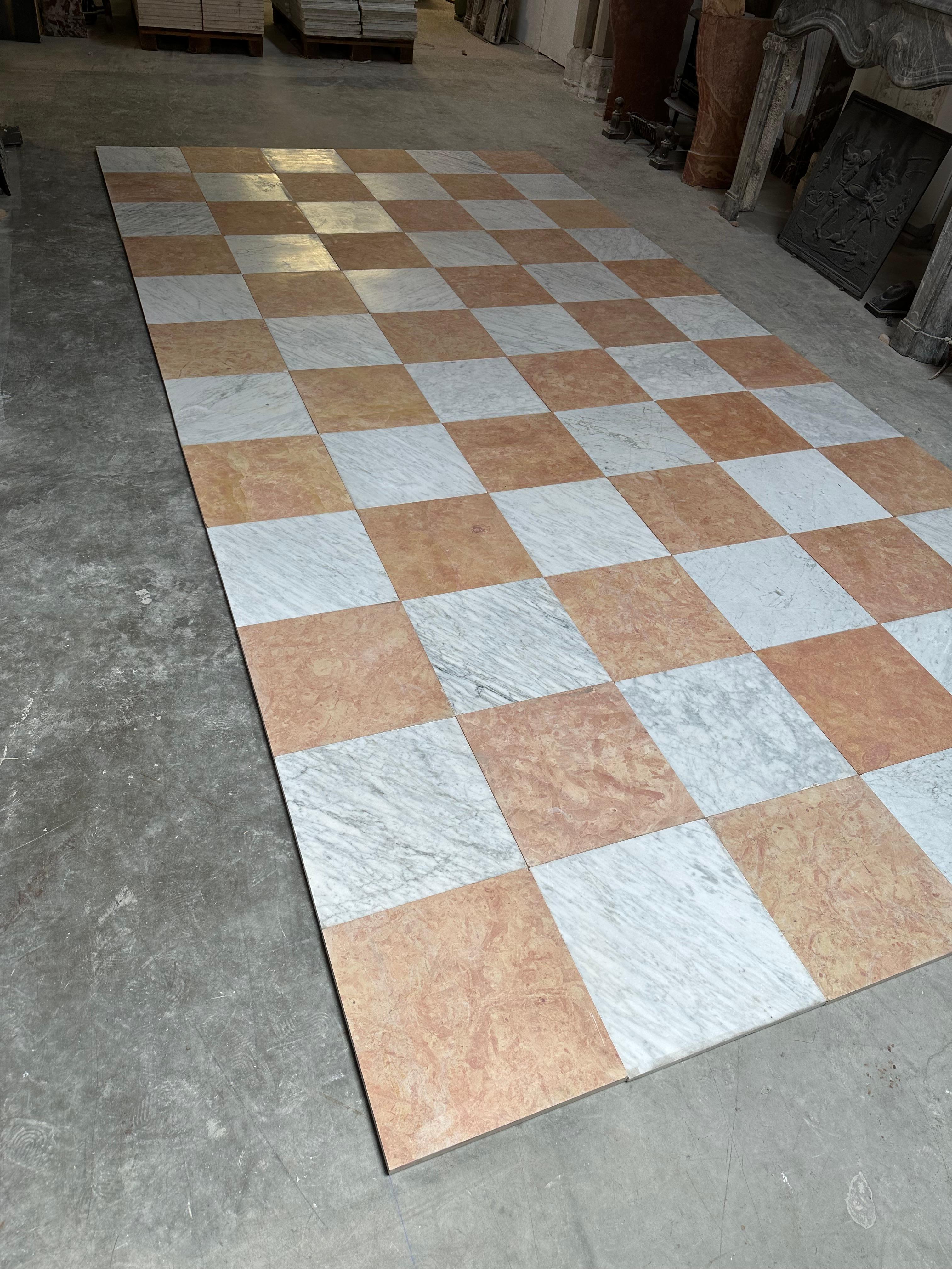 Mid-Century Modern Checkered Flooring For Sale 1