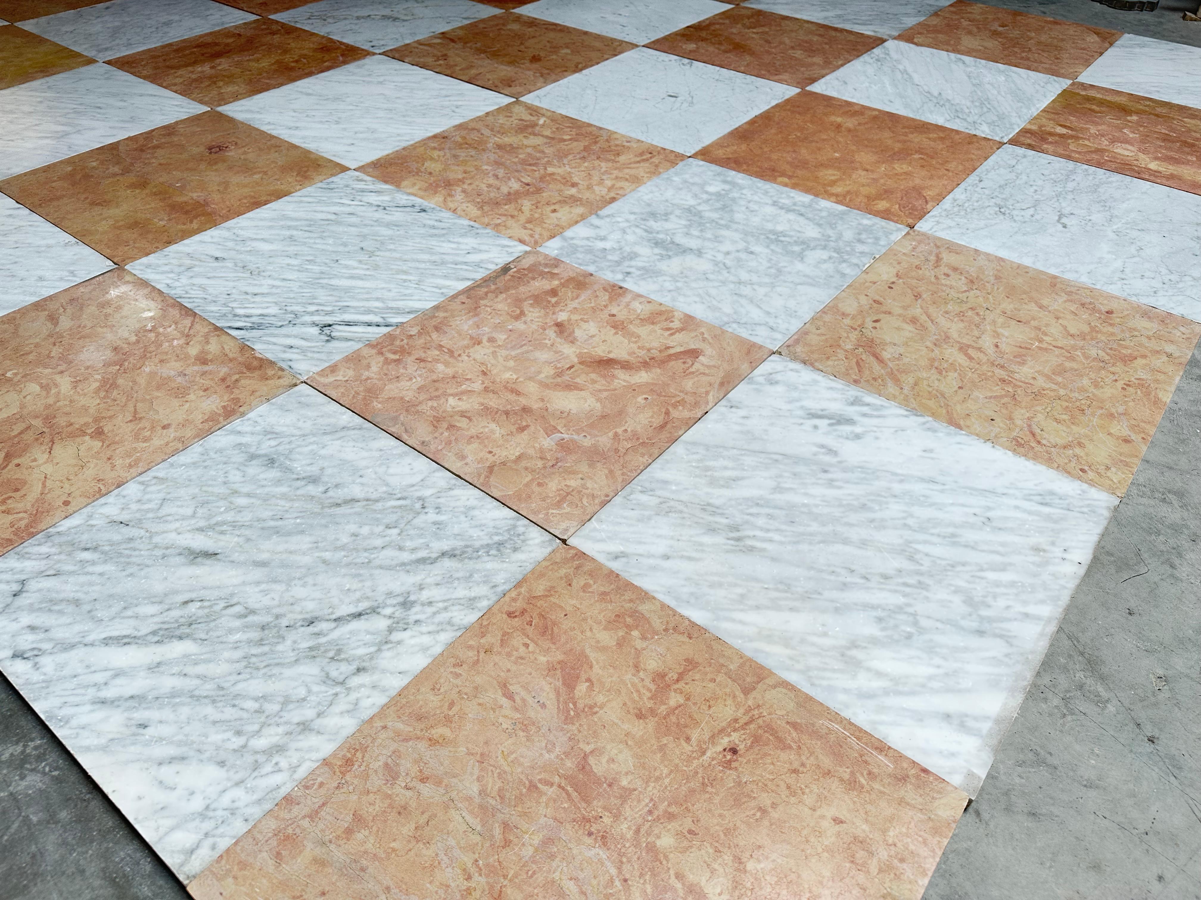 travertine checkered floor
