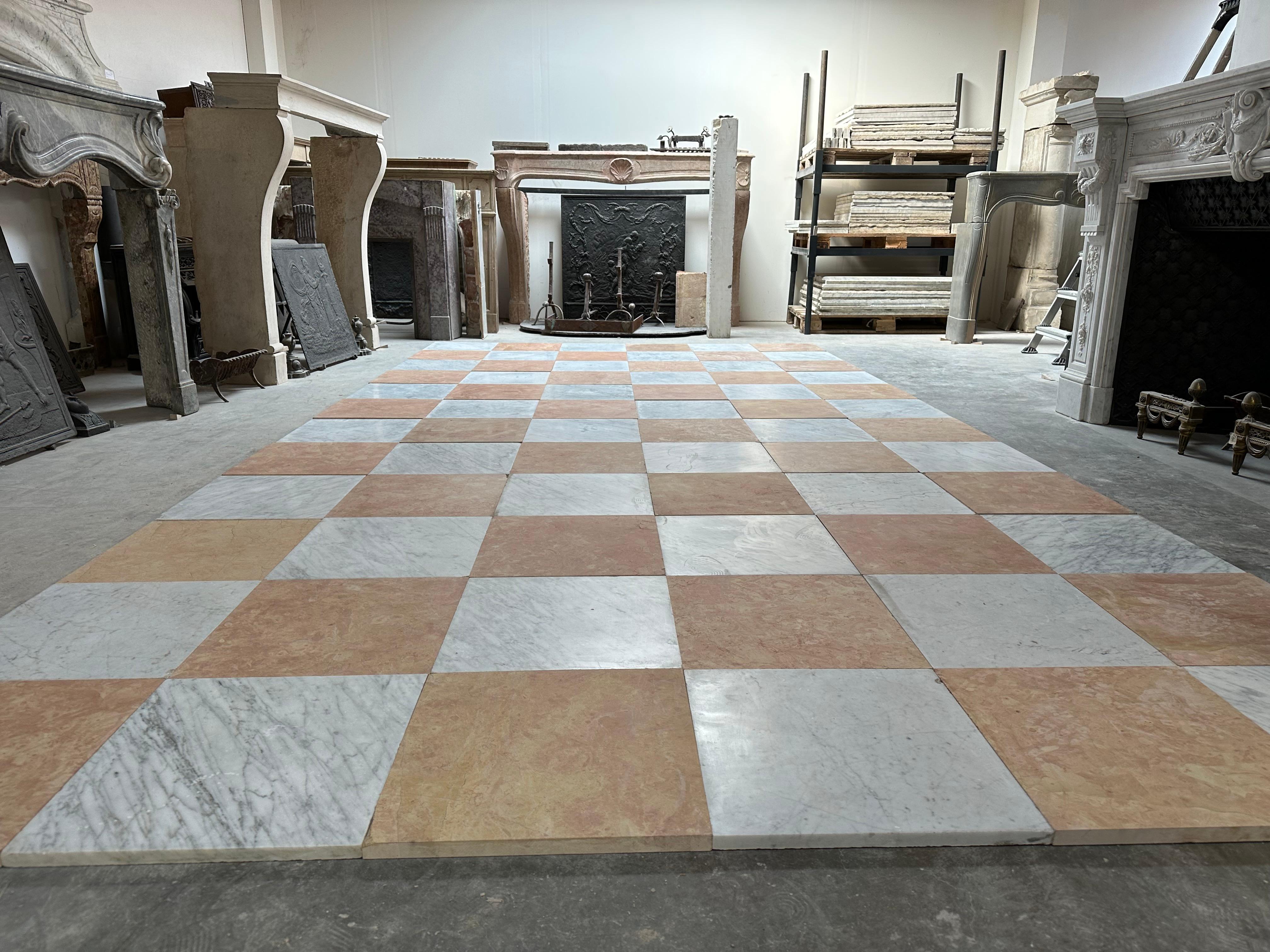 20th Century Mid-Century Modern Checkered Flooring For Sale