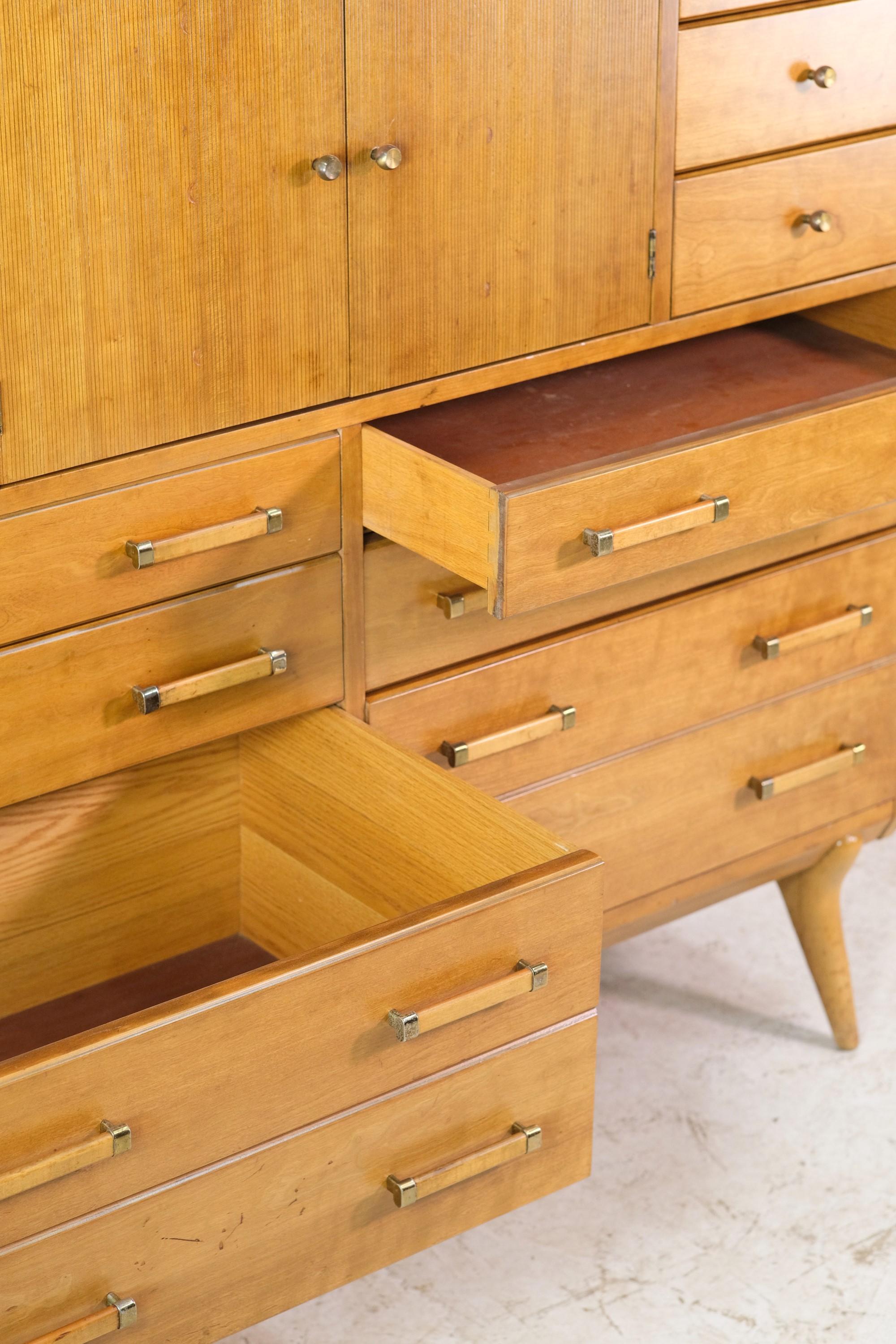 Mid-Century Modern Cherry Dresser Renzo Rutili Designer 2