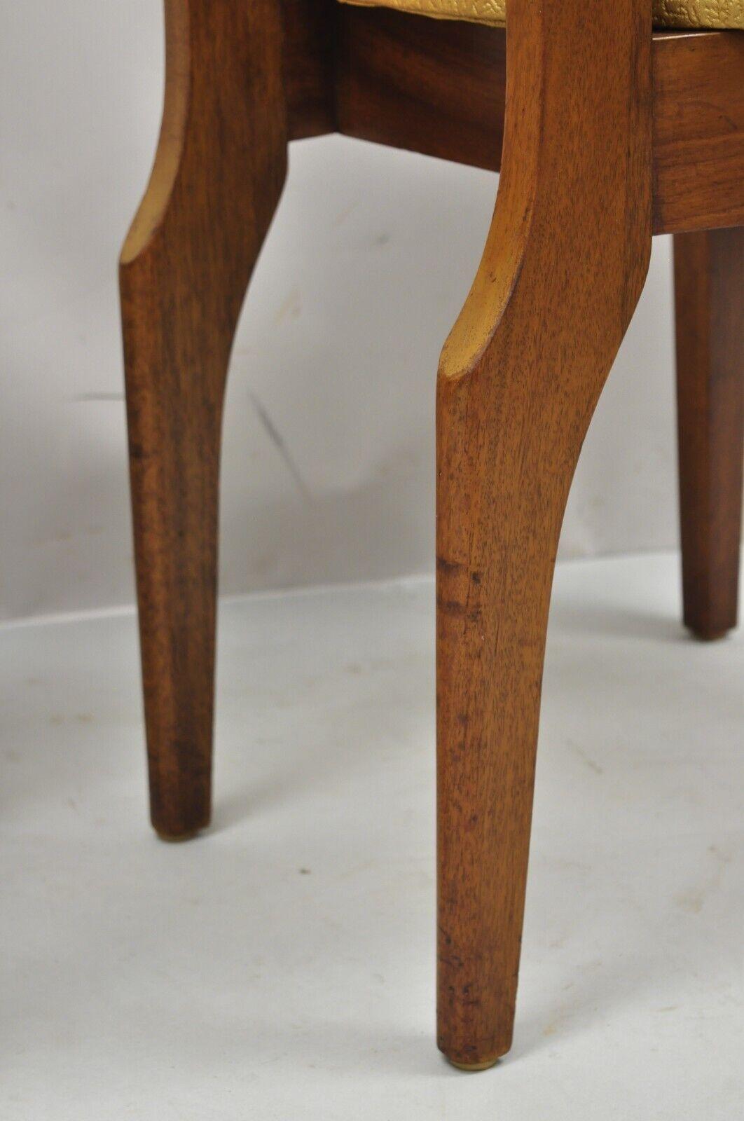 Mid-Century Modern Cherry Wood Curved Back Hoof Leg Side Chair, a Pair For Sale 4