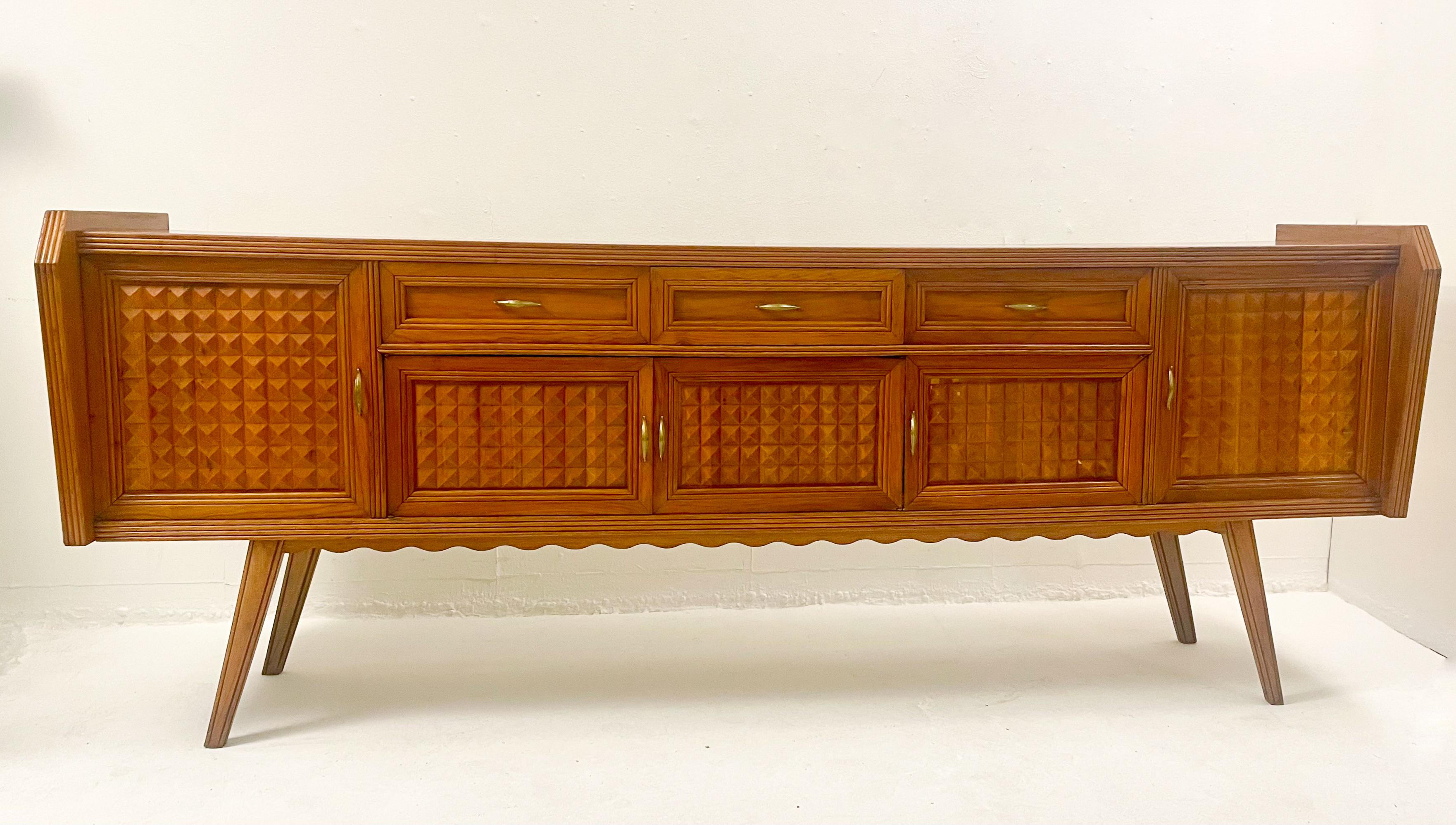 Mid-Century Modern Cherry Wood Sideboard, 1960s For Sale 2