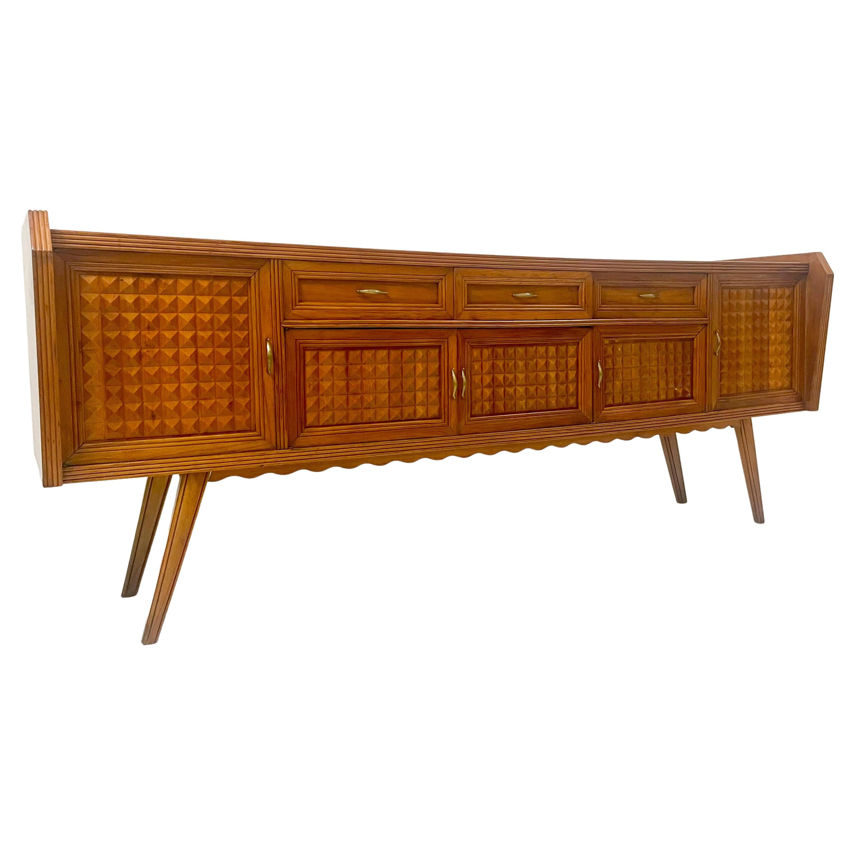 Mid-Century Modern Cherry Wood Sideboard, 1960s For Sale