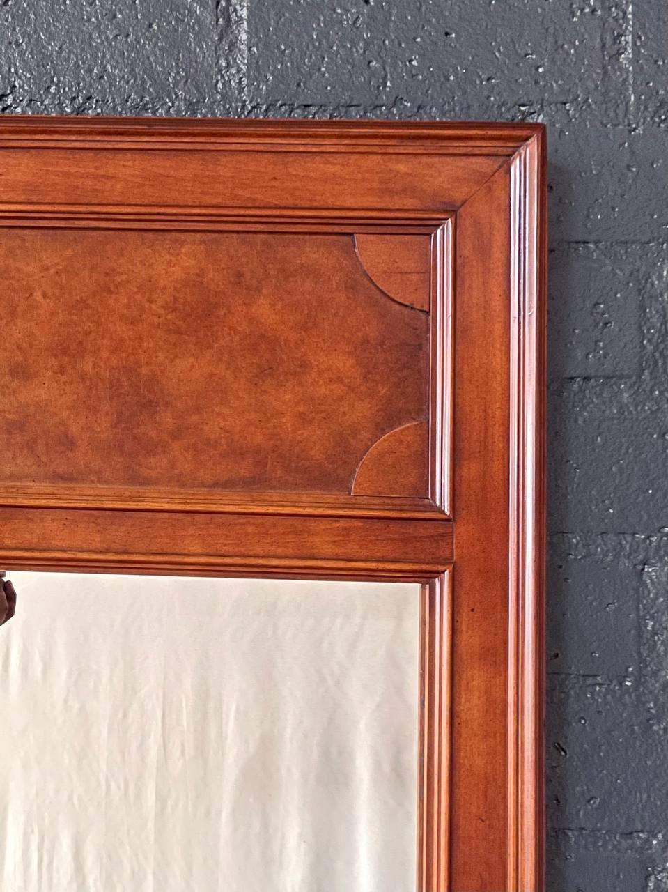Mid-Century Modern Cherry Wood Wall Hanging Mirror For Sale 2