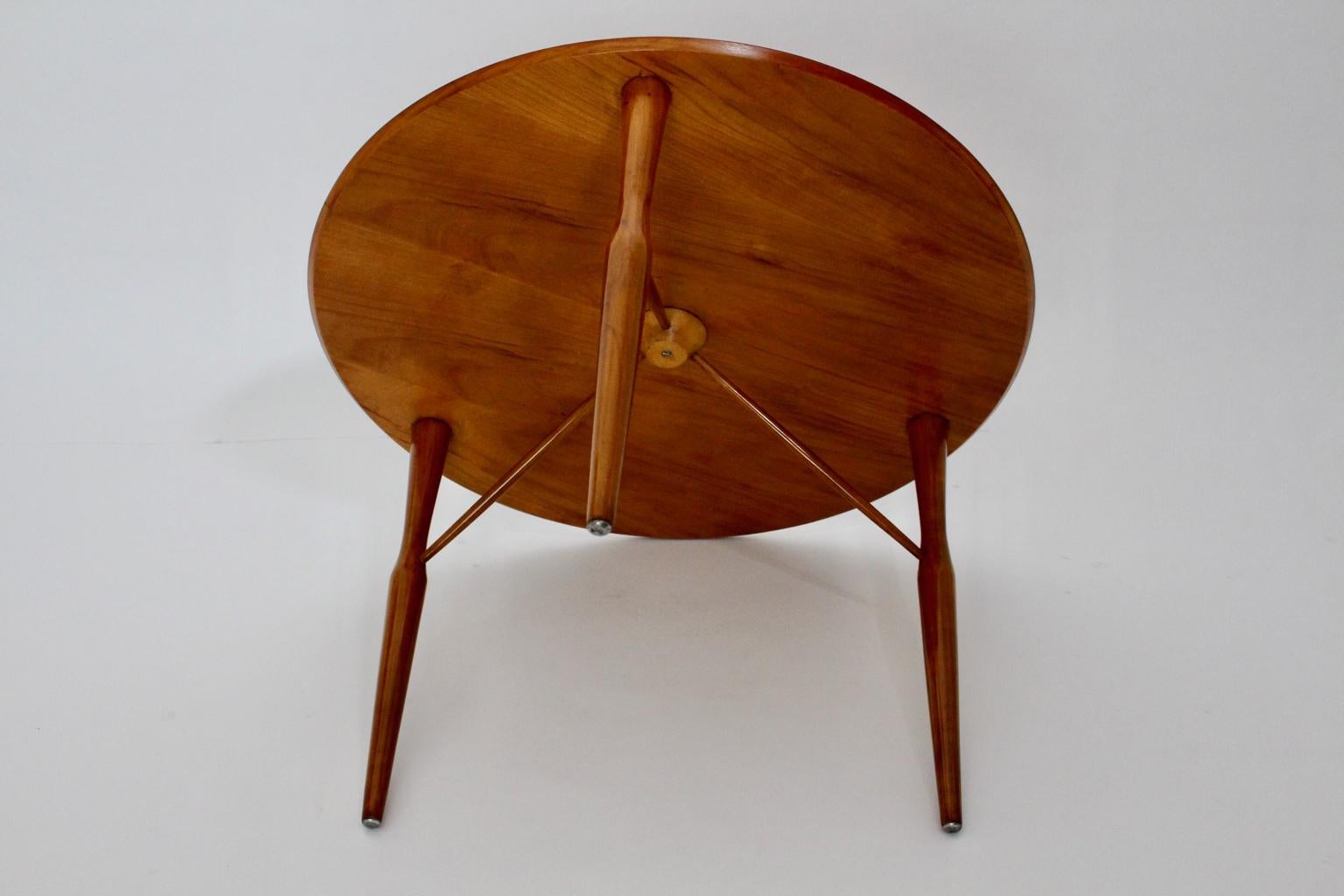 Mid-Century Modern Cherrywood Coffee Table Josef Frank attributed Sweden 1950 For Sale 2