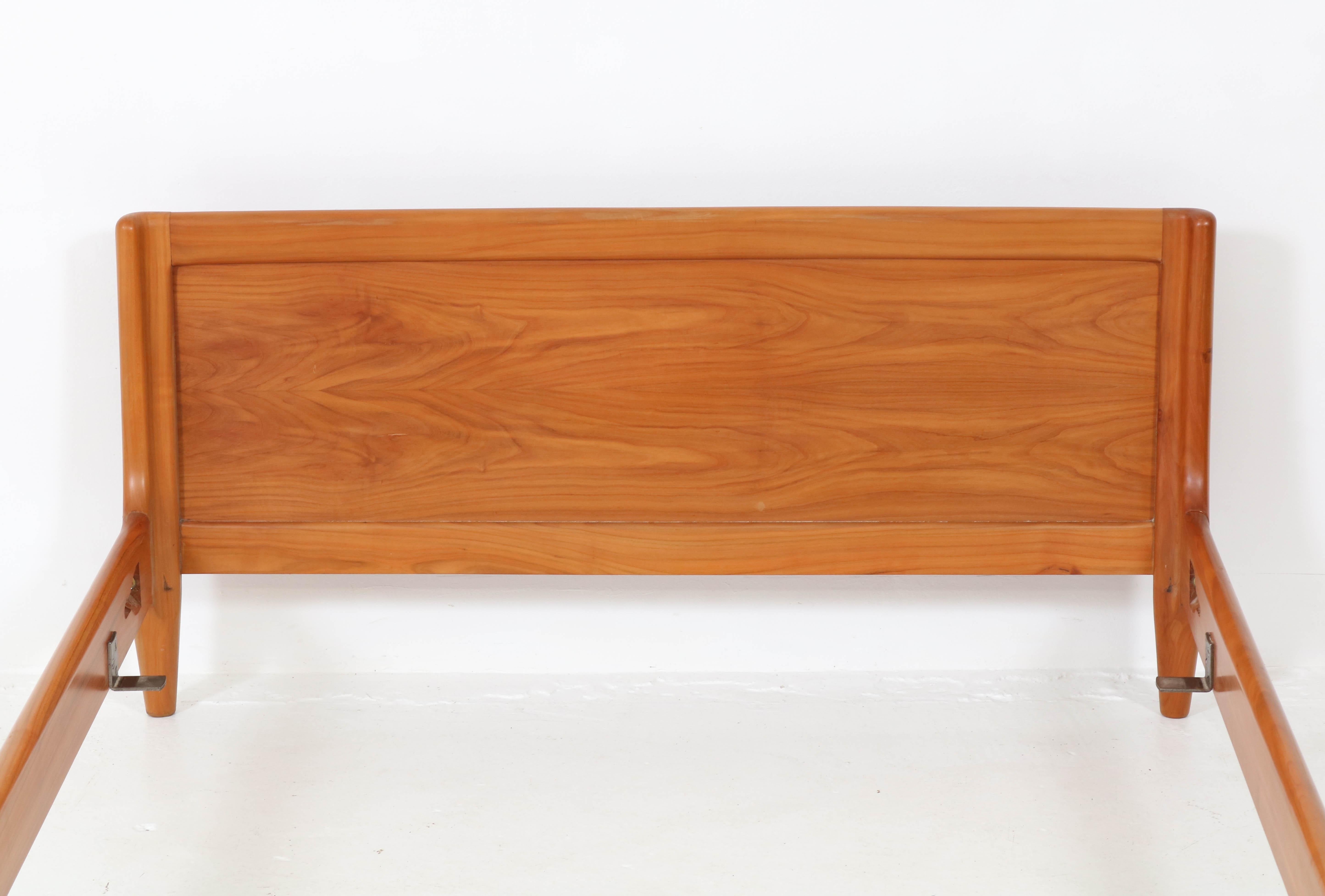 Danish Mid-Century Modern Cherrywood Organic Bed Denmark, 1960s
