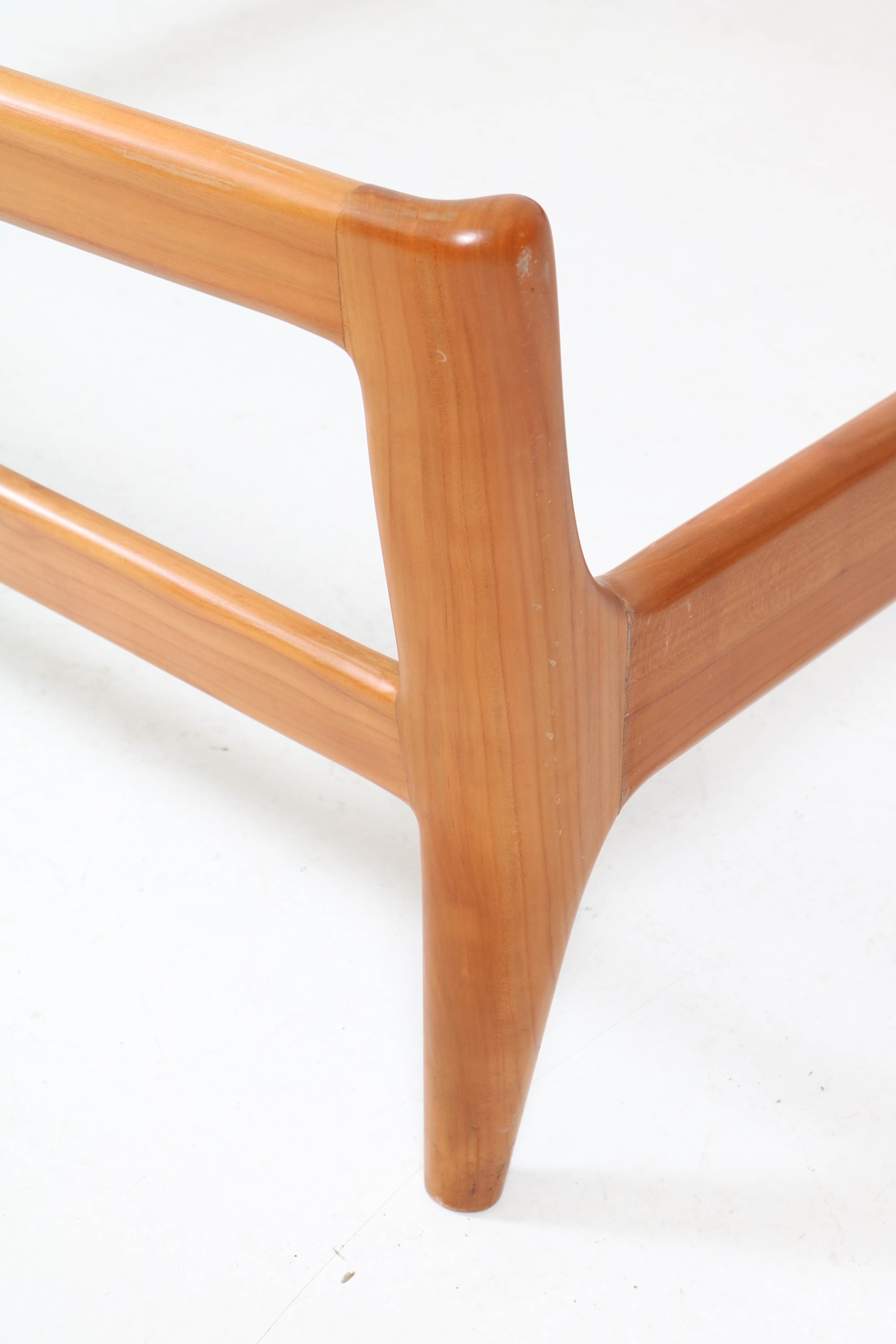 Mid-Century Modern Cherrywood Organic Bed Denmark, 1960s In Good Condition In Amsterdam, NL