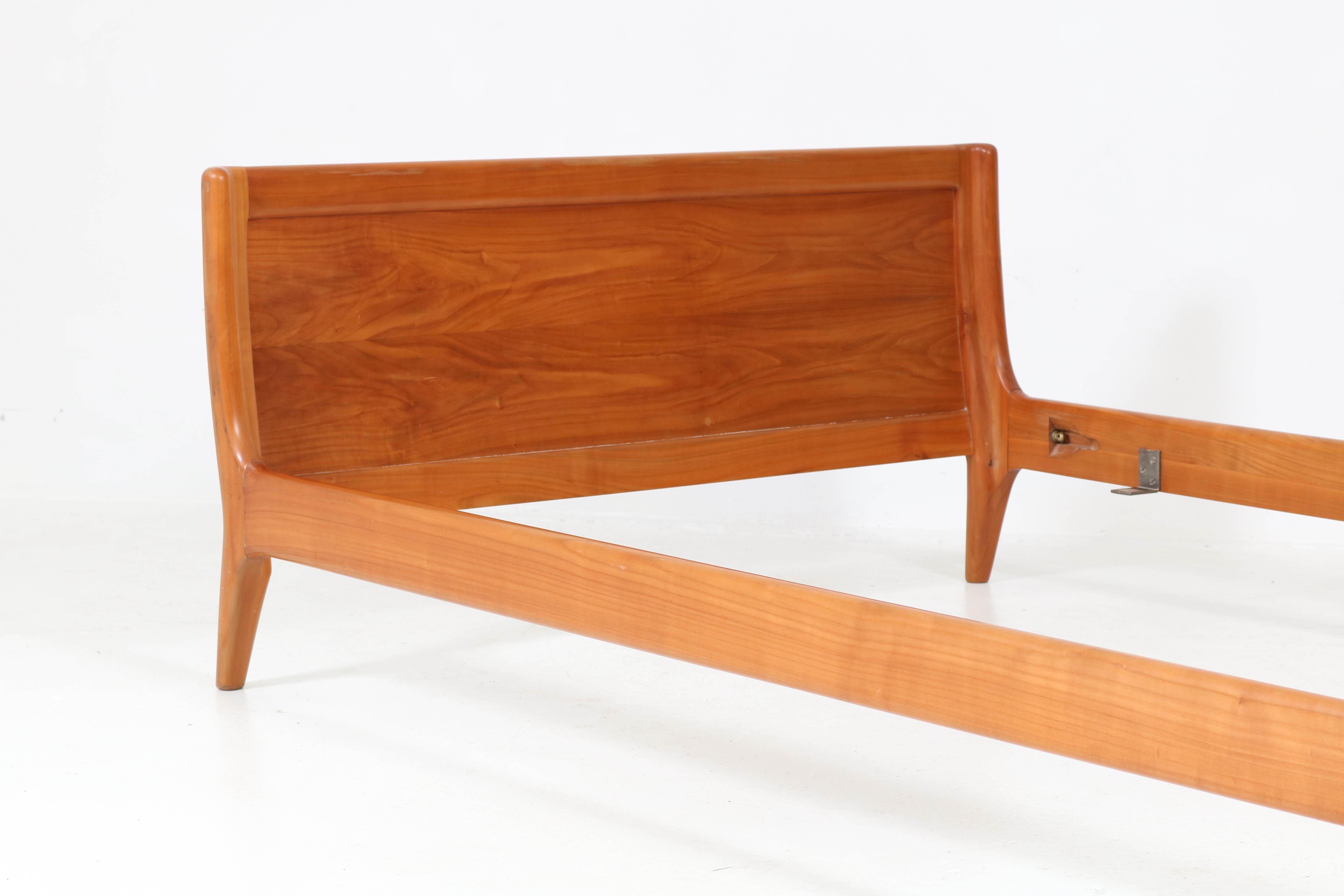 Mid-Century Modern Cherrywood Organic Bed Denmark, 1960s 2