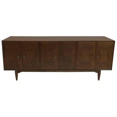 Mid-Century Modern Cherrywood Parquetry Credenza