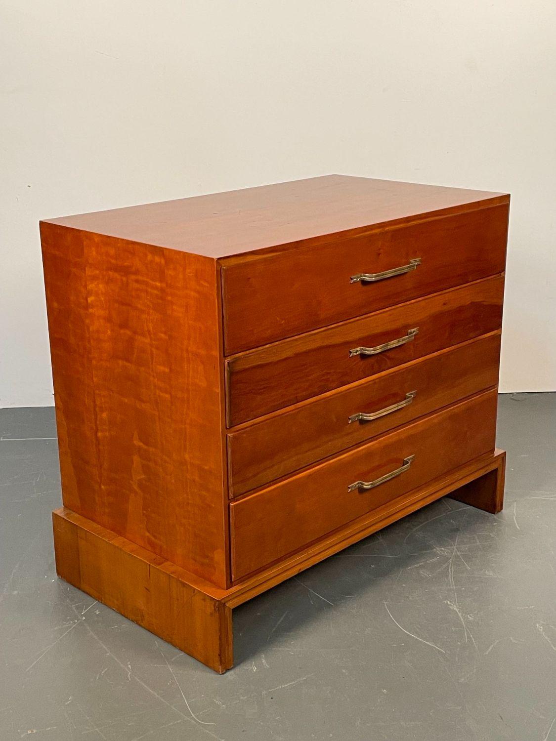 Wood Mid-Century Modern Chest / Dresser, Tommi Parzinger for Charak Modern, Cherry For Sale
