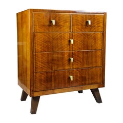 Mid-Century Modern Chest of Drawers/ Commode Nut Wood, Austria, circa 1960