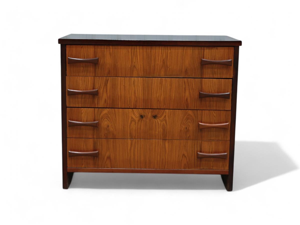 Mid-Century Modern Commode moderne du milieu du siècle en bois de Caviuna, Unknown, c. 1950 en vente