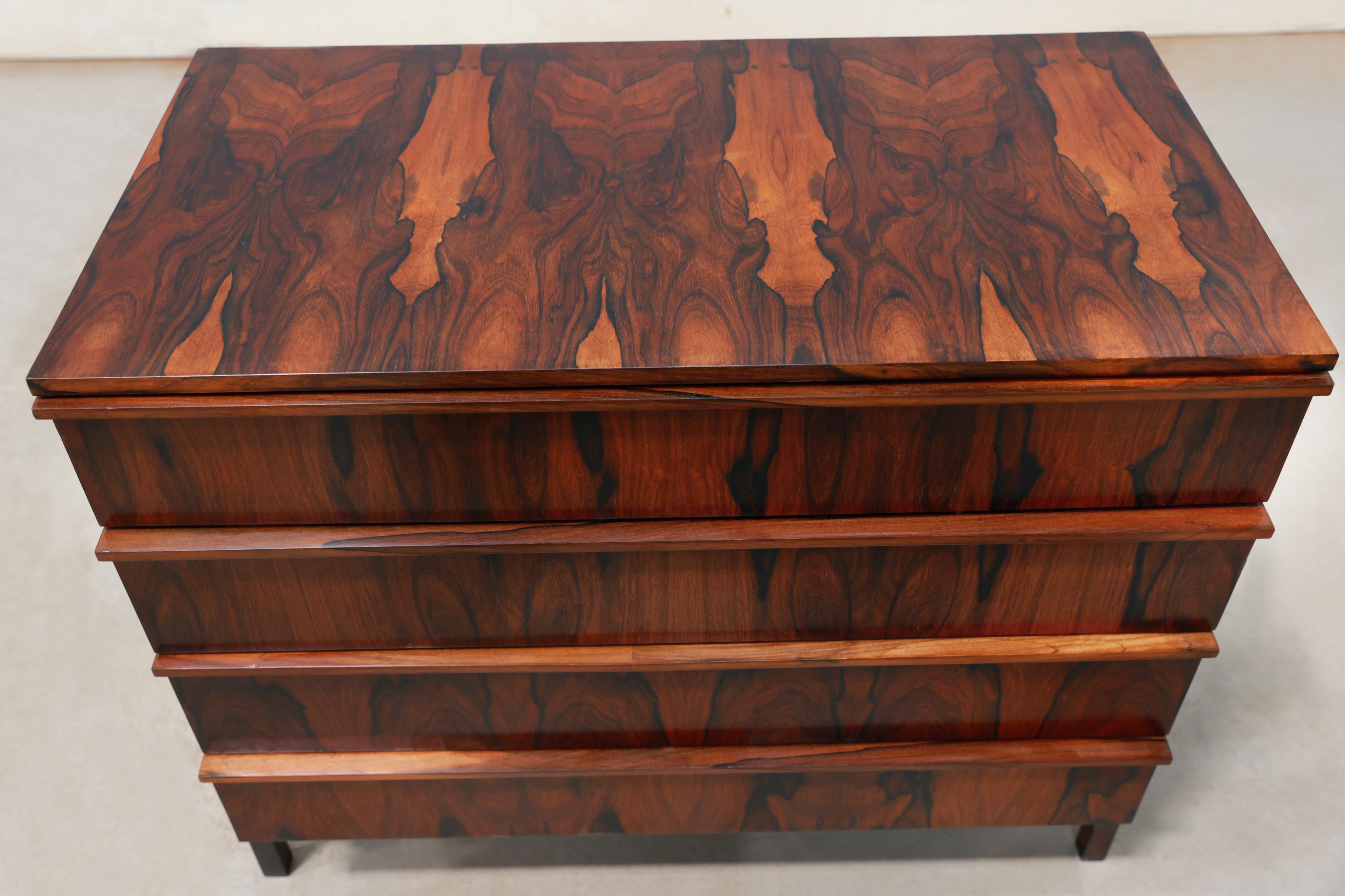 Mid-century Modern Chest of Drawers in Hardwood by Cimo, Brazil 4