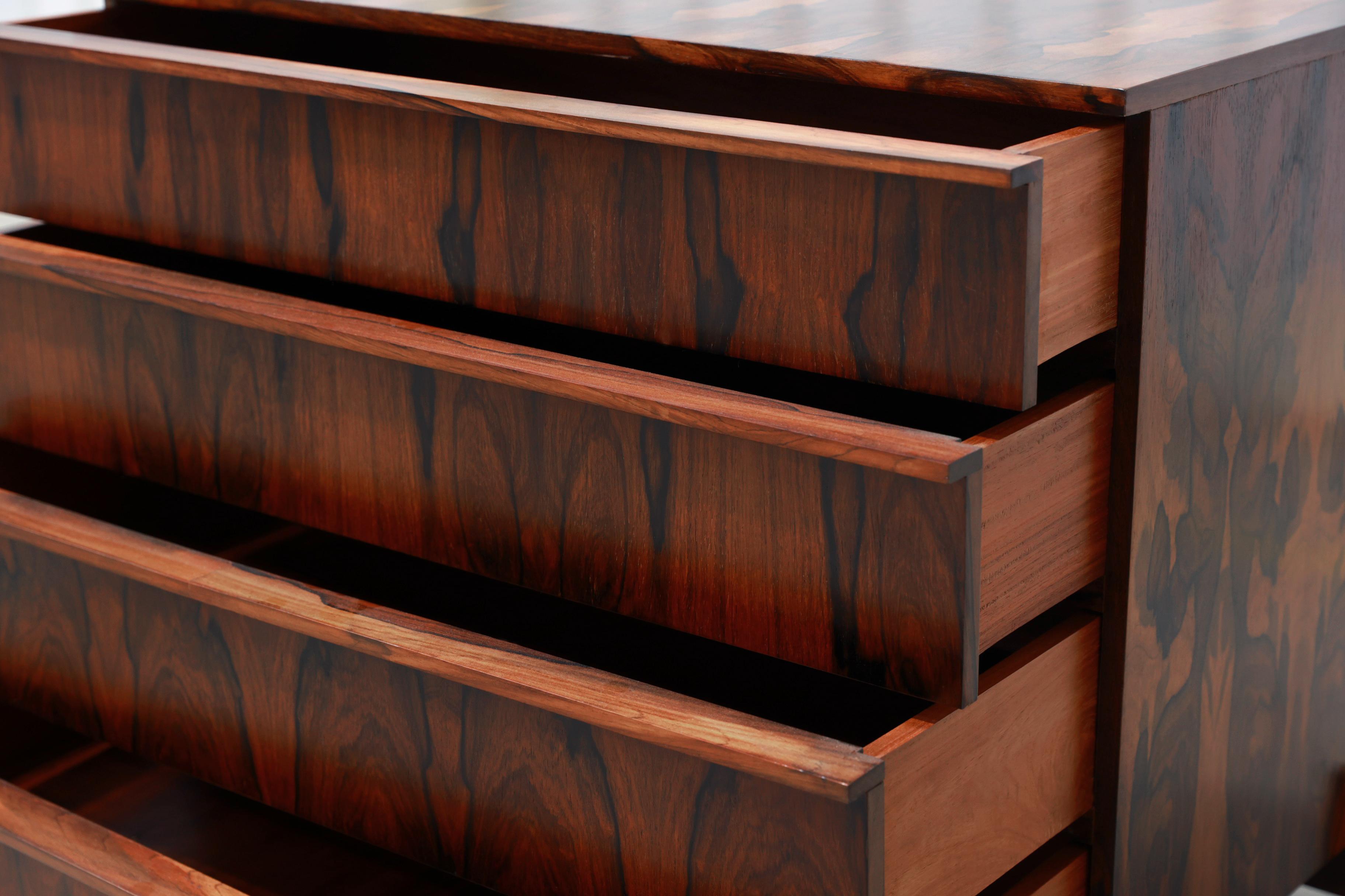 Mid-Century Modern Mid-century Modern Chest of Drawers in Hardwood by Cimo, Brazil For Sale