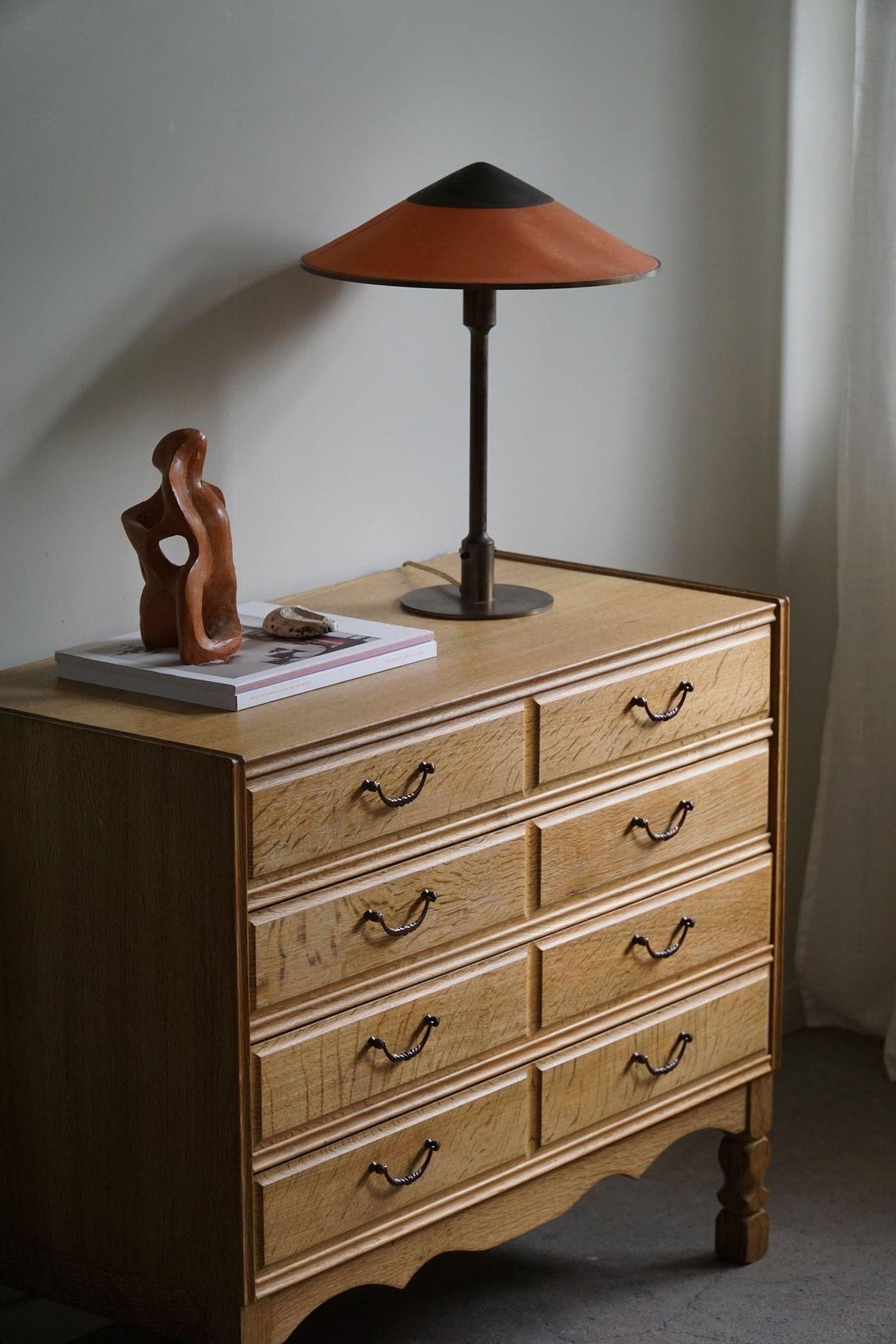 Scandinavian Modern Mid-Century Modern, Chest of Drawers in Oak, By a Danish Cabinetmaker in 1960s