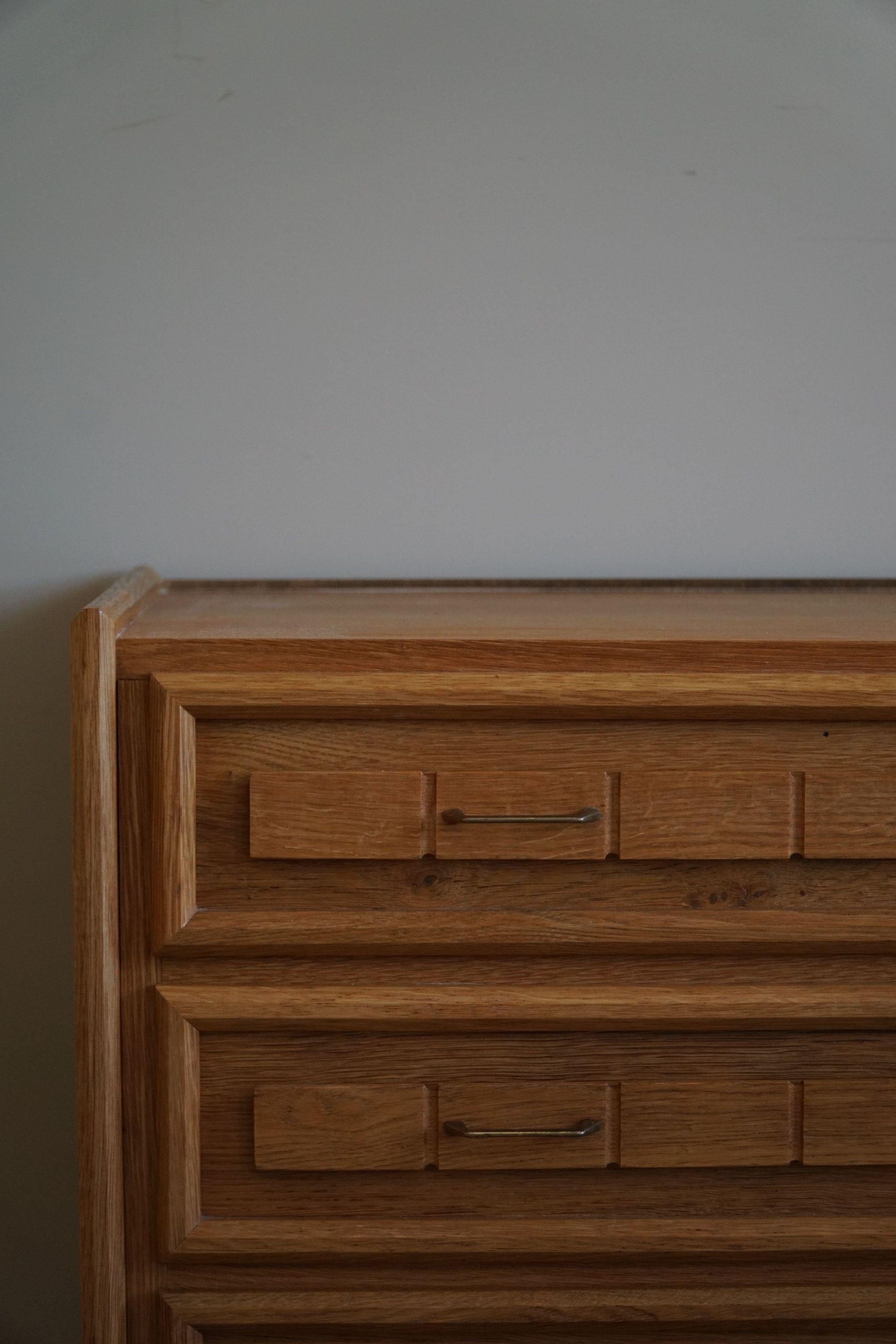 Mid-Century Modern, Chest of Drawers in Oak, By a Danish Cabinetmaker in 1960s For Sale 2