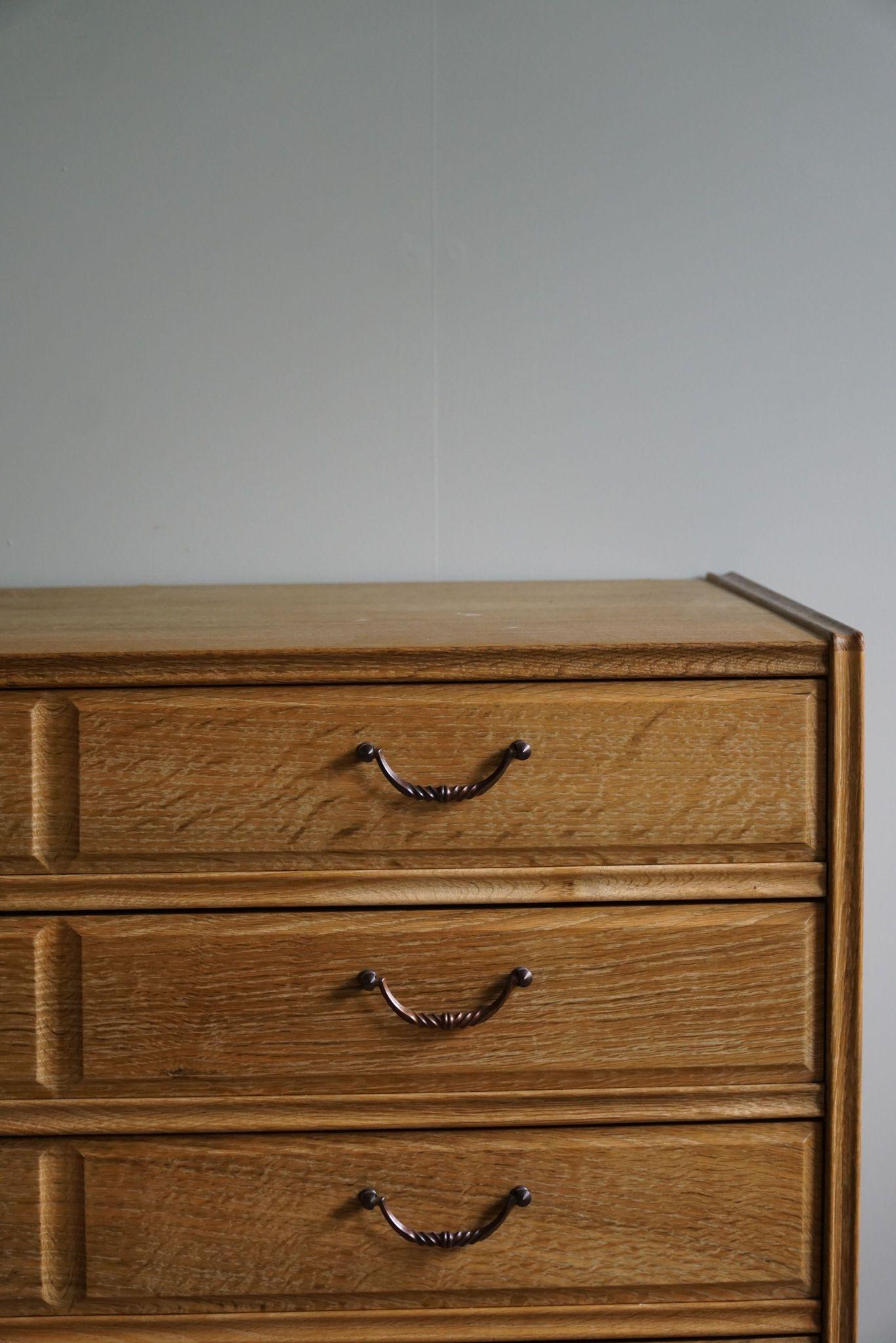 Mid-Century Modern, Chest of Drawers in Oak, By a Danish Cabinetmaker in 1960s 2