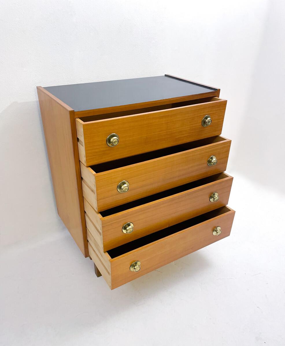 Wood Mid-Century Modern Chest of Drawers, Italy For Sale