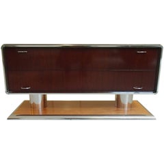 Mid-Century Modern Chest of Drawers Rosewood and Chrome