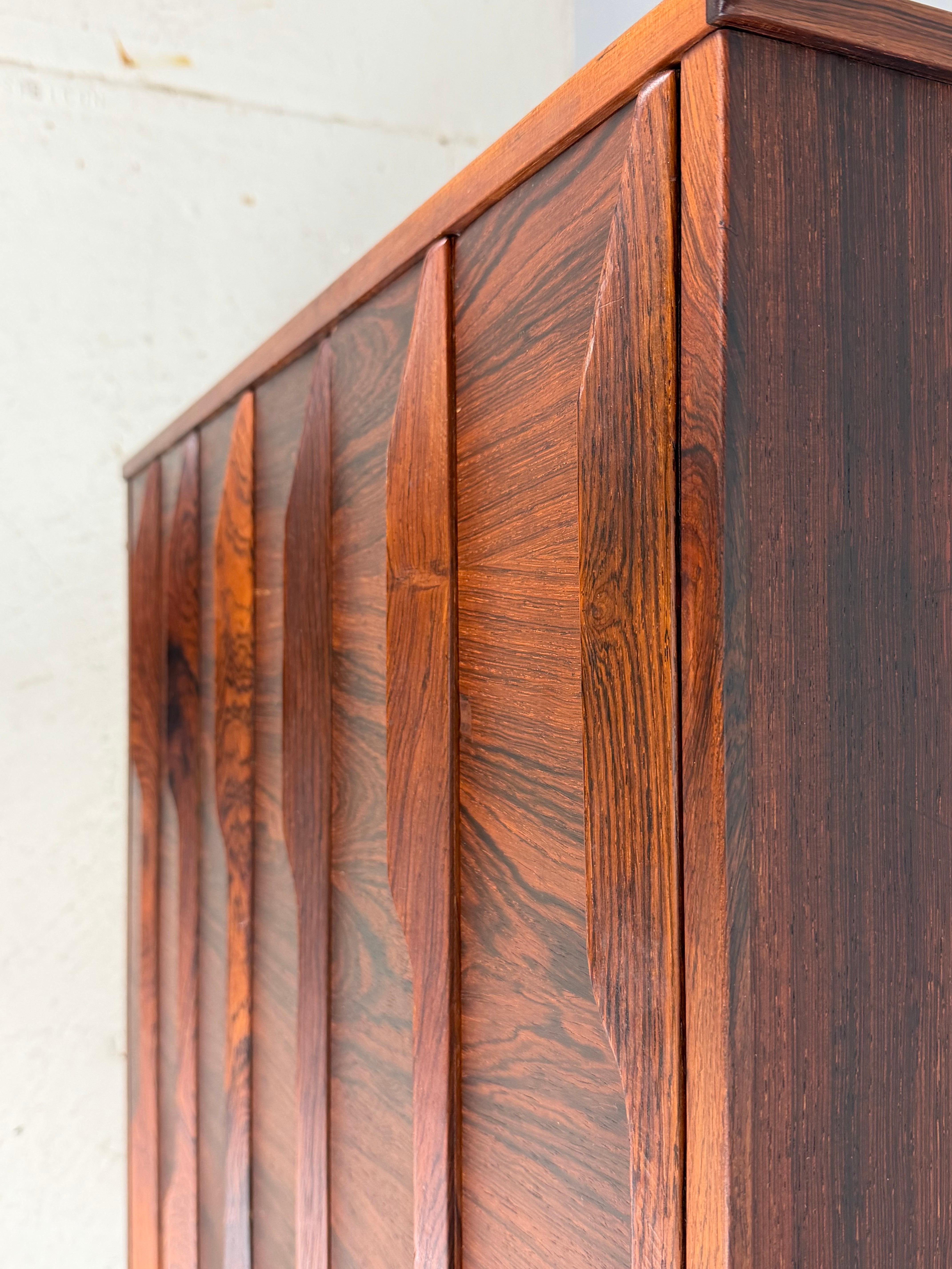 Mid-Century Modern Chest of Six Drawers, Tallboy in Teak, Denmark 1960s in vendita 1