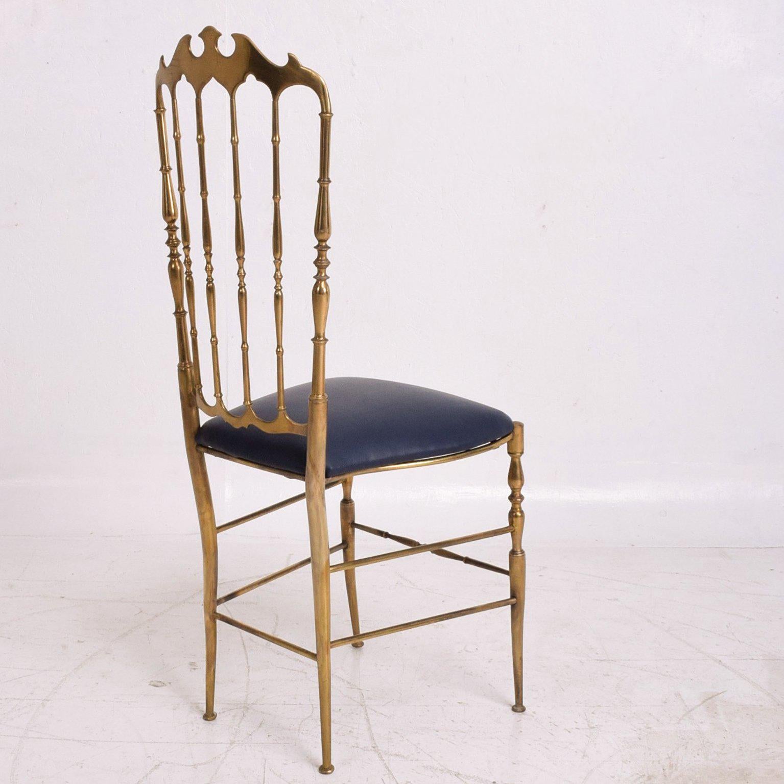 Mid Century Modern Chiavari Italian Brass Chair 4