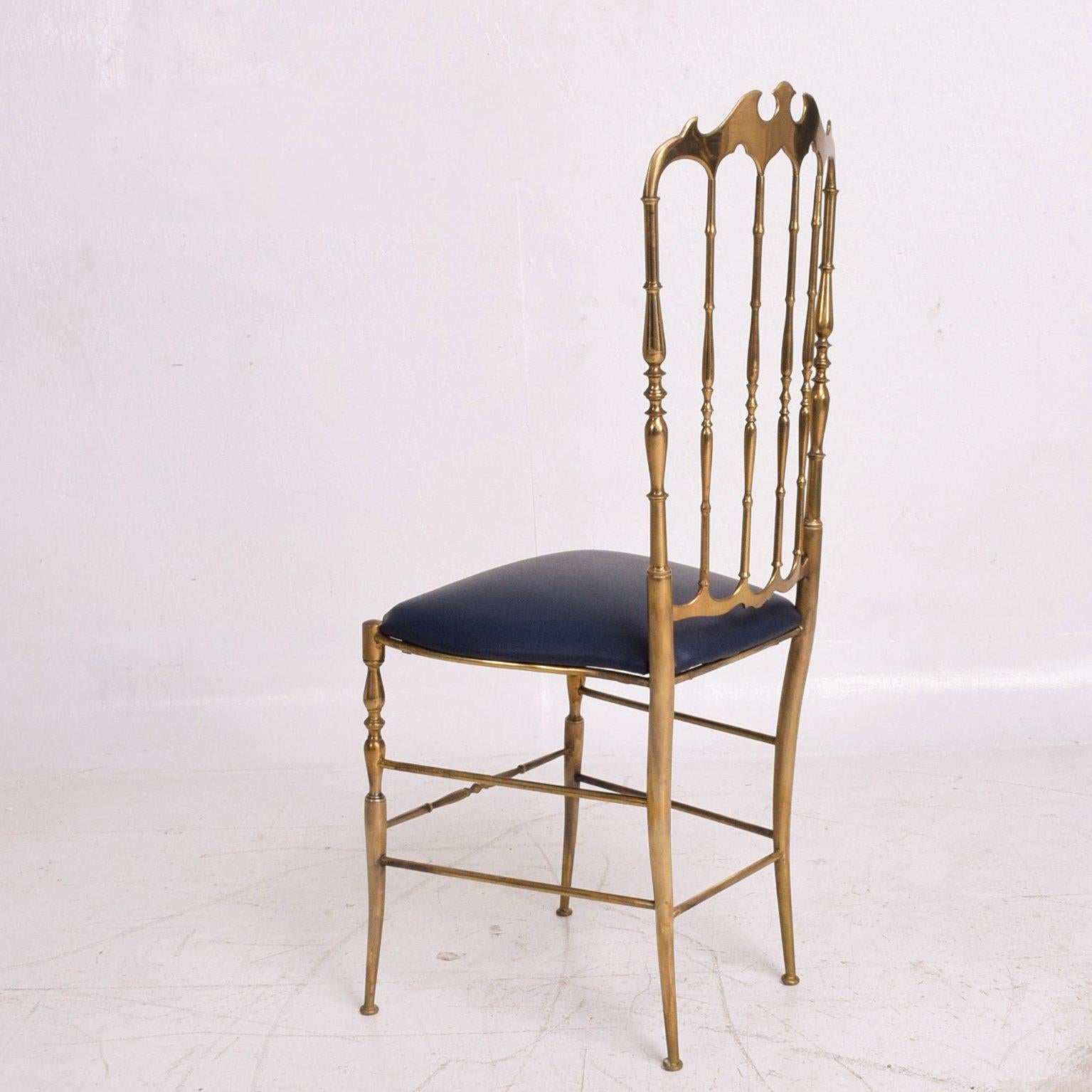 Mid-20th Century Mid Century Modern Chiavari Italian Brass Chair