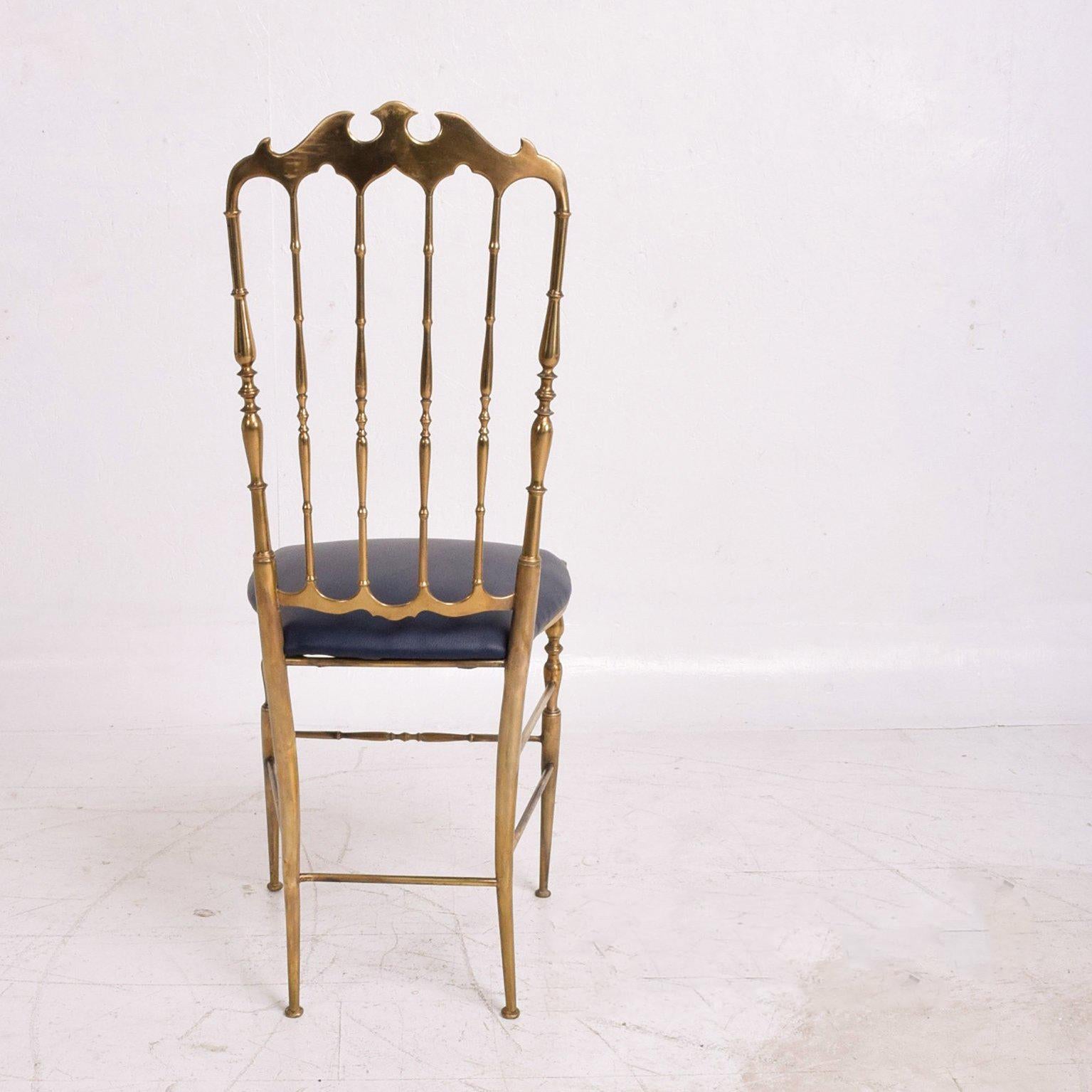 Mid Century Modern Chiavari Italian Brass Chair 1