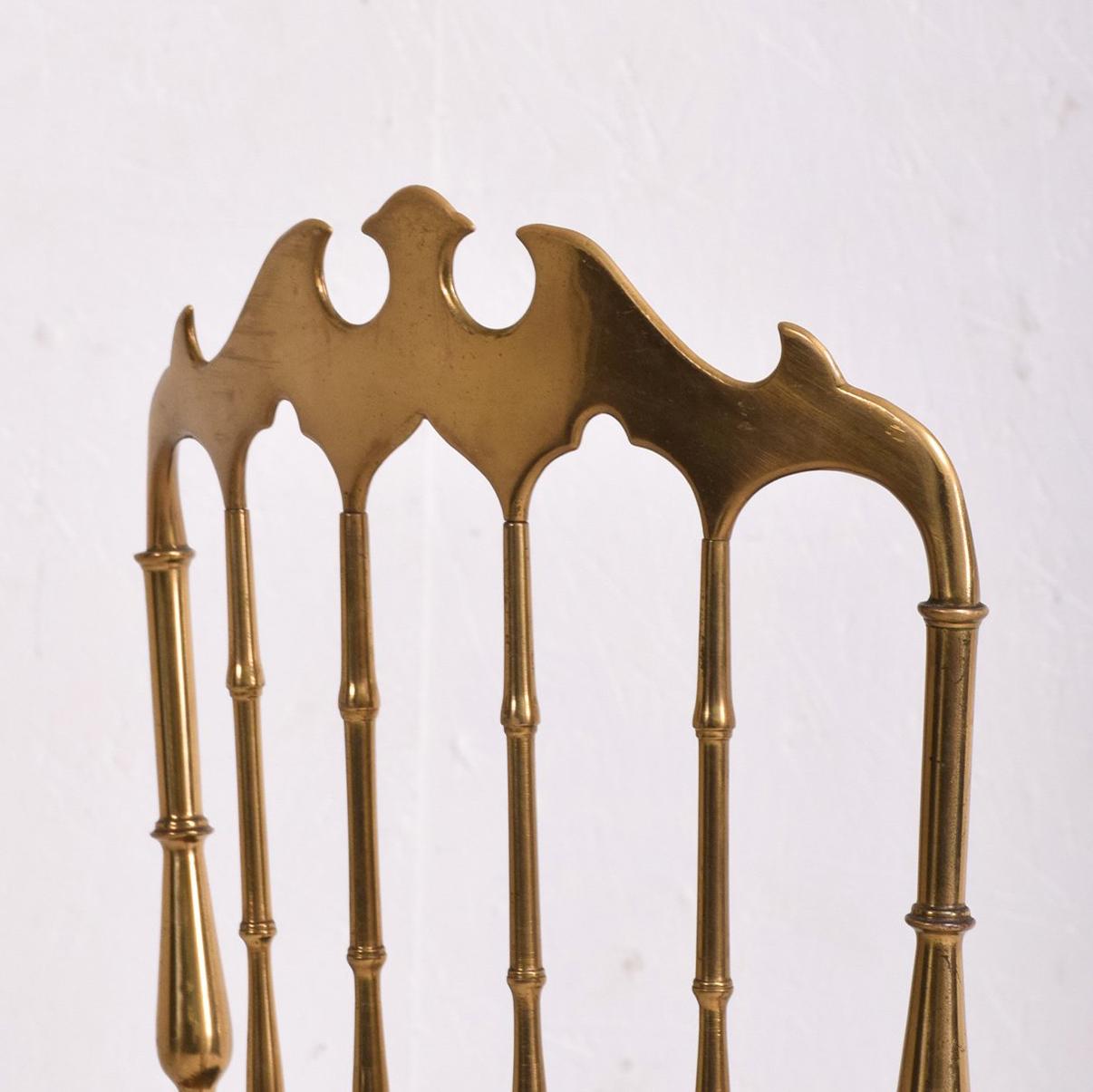 Mid Century Modern Chiavari Italian Brass Chair 3