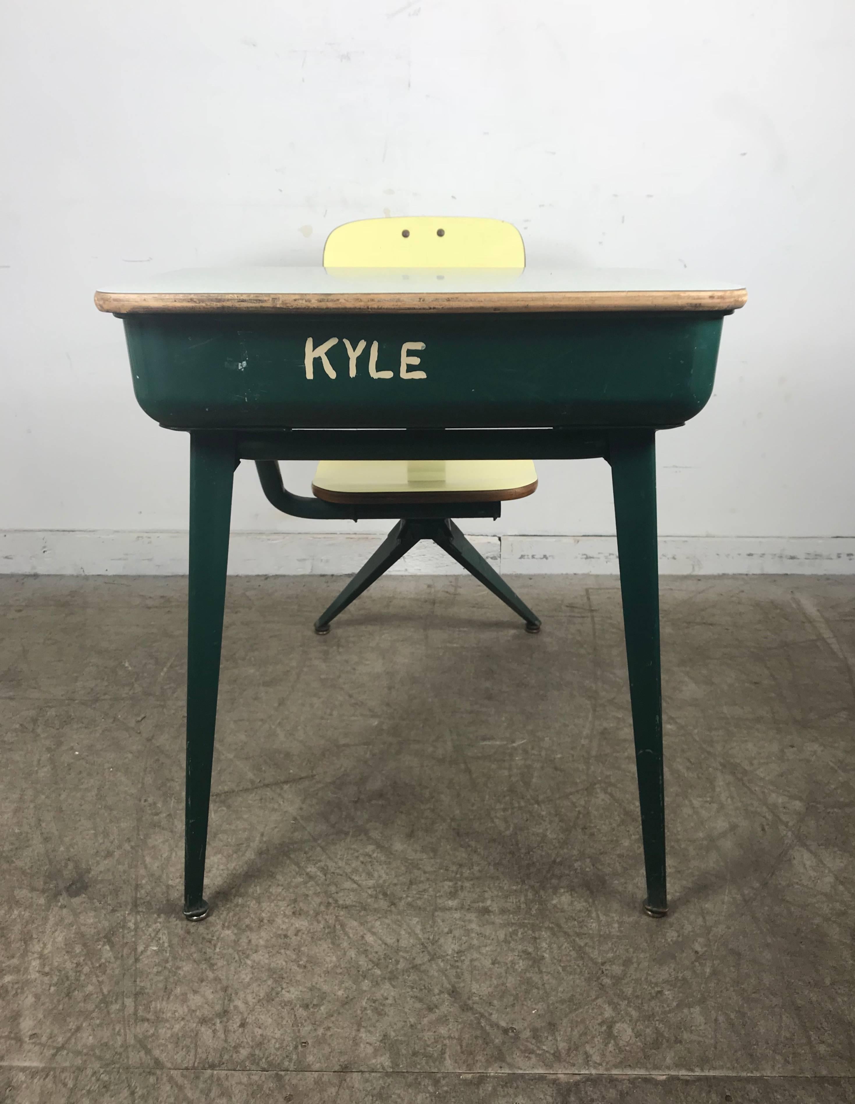 American Mid-Century Modern Child, Student Desk manner of Jean Prove For Sale