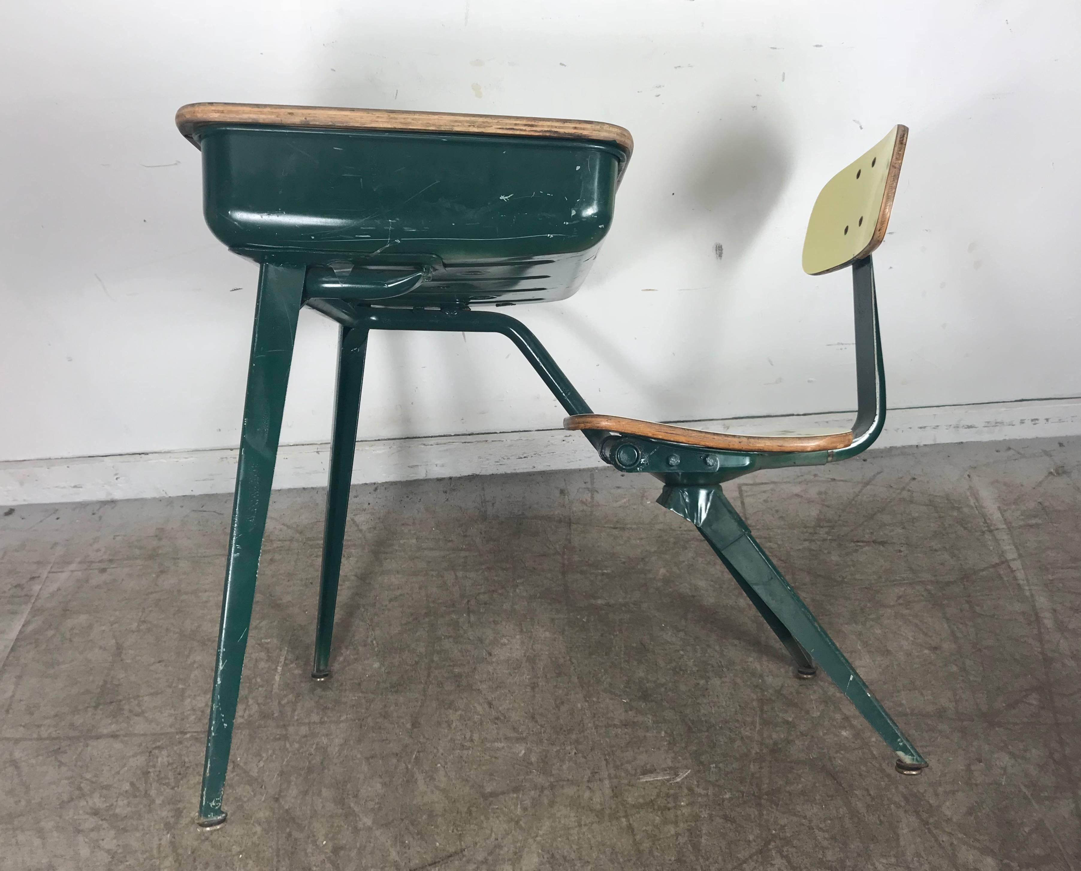 Mid-Century Modern Child, Student Desk manner of Jean Prove In Good Condition For Sale In Buffalo, NY
