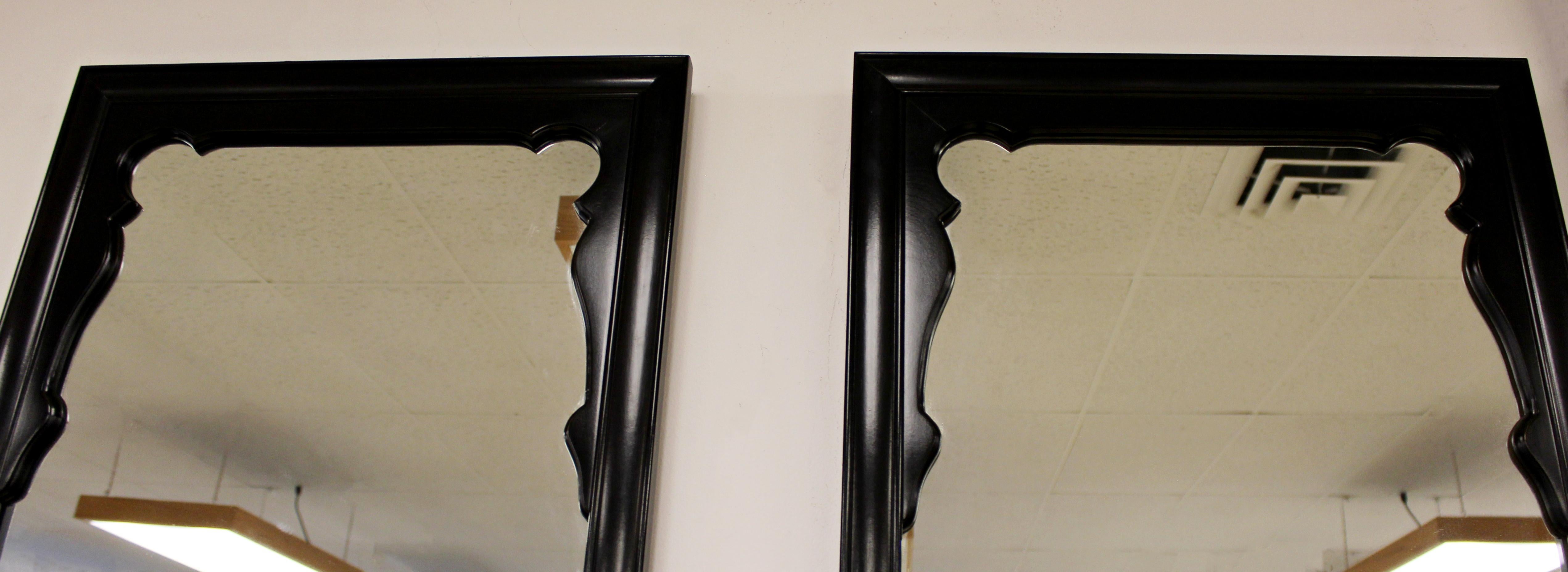 Mid-Century Modern Chin Hua Century Burl Brass Credenza Dresser Wall Mirrors 10