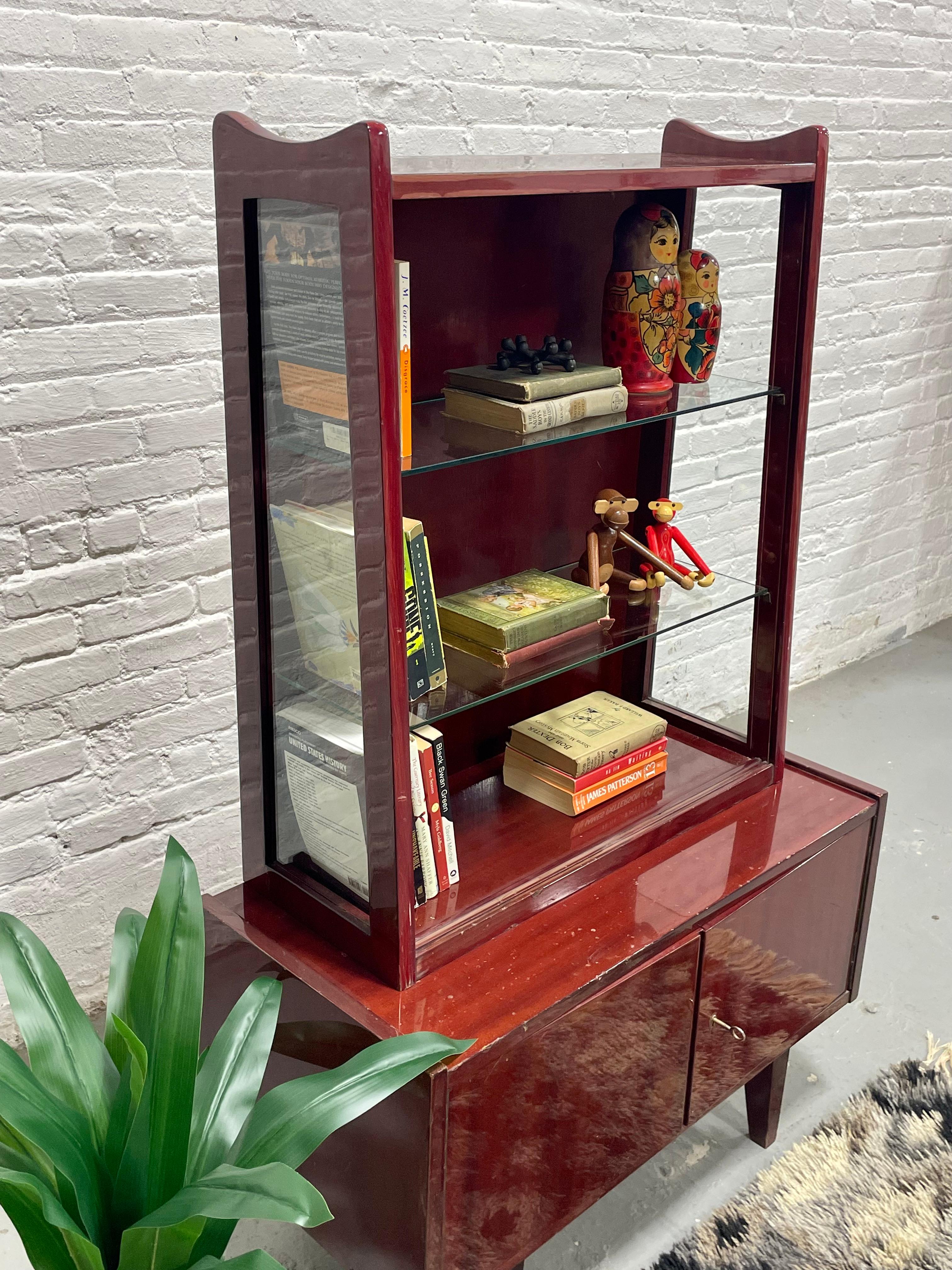 Mid Century Modern China Cabinet / BOOKCASE by Rajmund Halas for Jarocinska For Sale 4