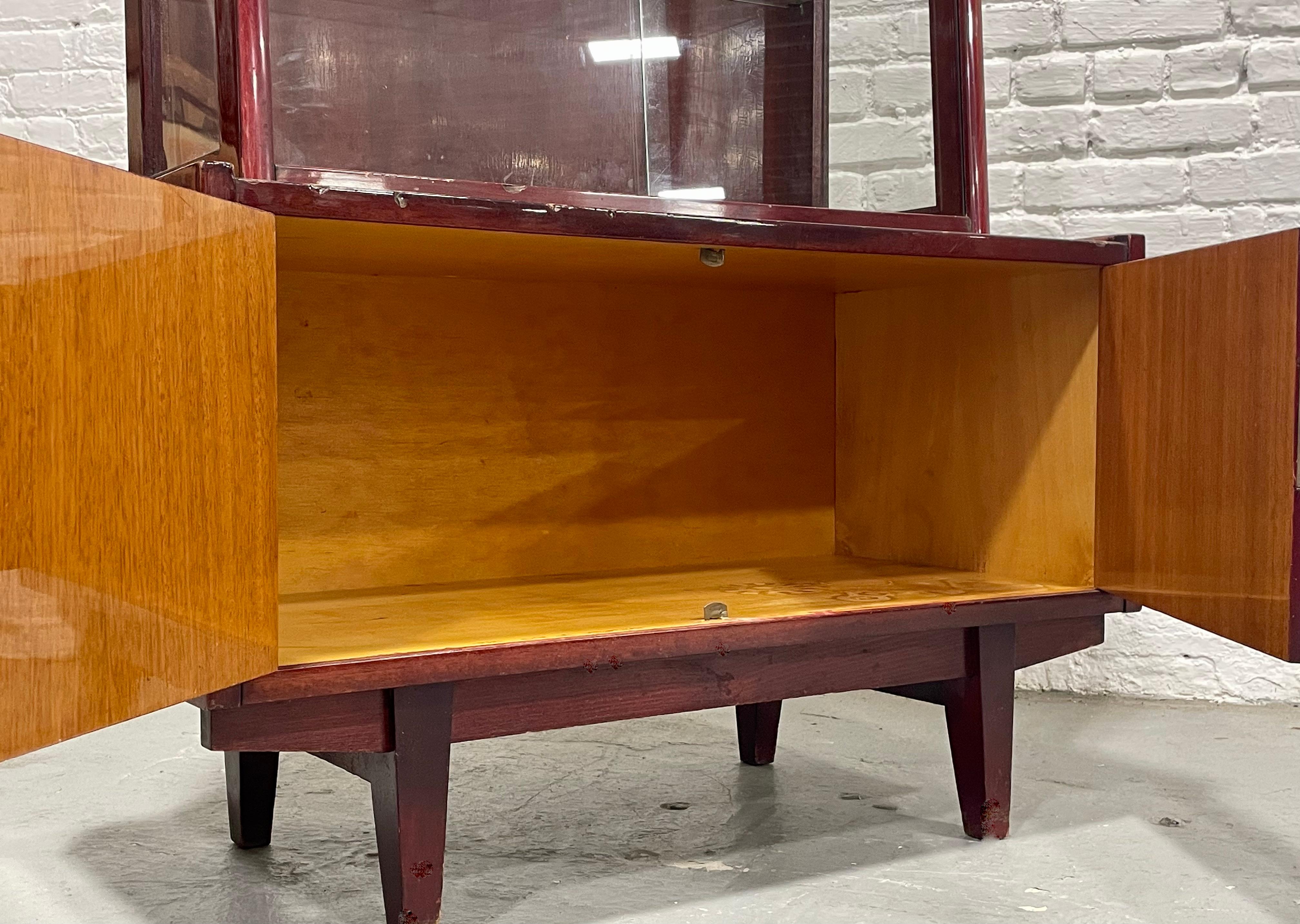 Mid Century Modern China Cabinet / BOOKCASE by Rajmund Halas for Jarocinska For Sale 7