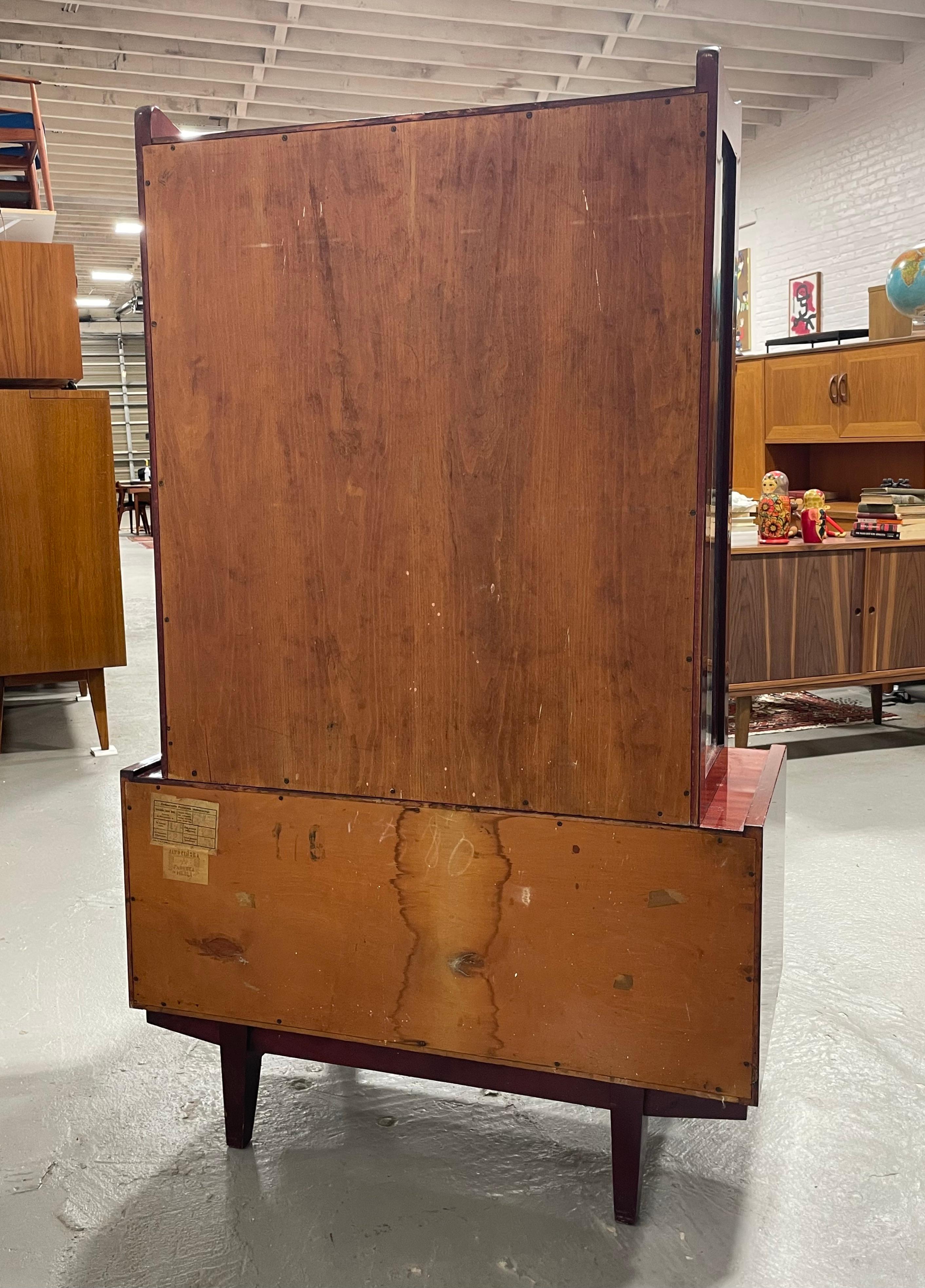 Mid Century Modern China Cabinet / BOOKCASE by Rajmund Halas for Jarocinska For Sale 9
