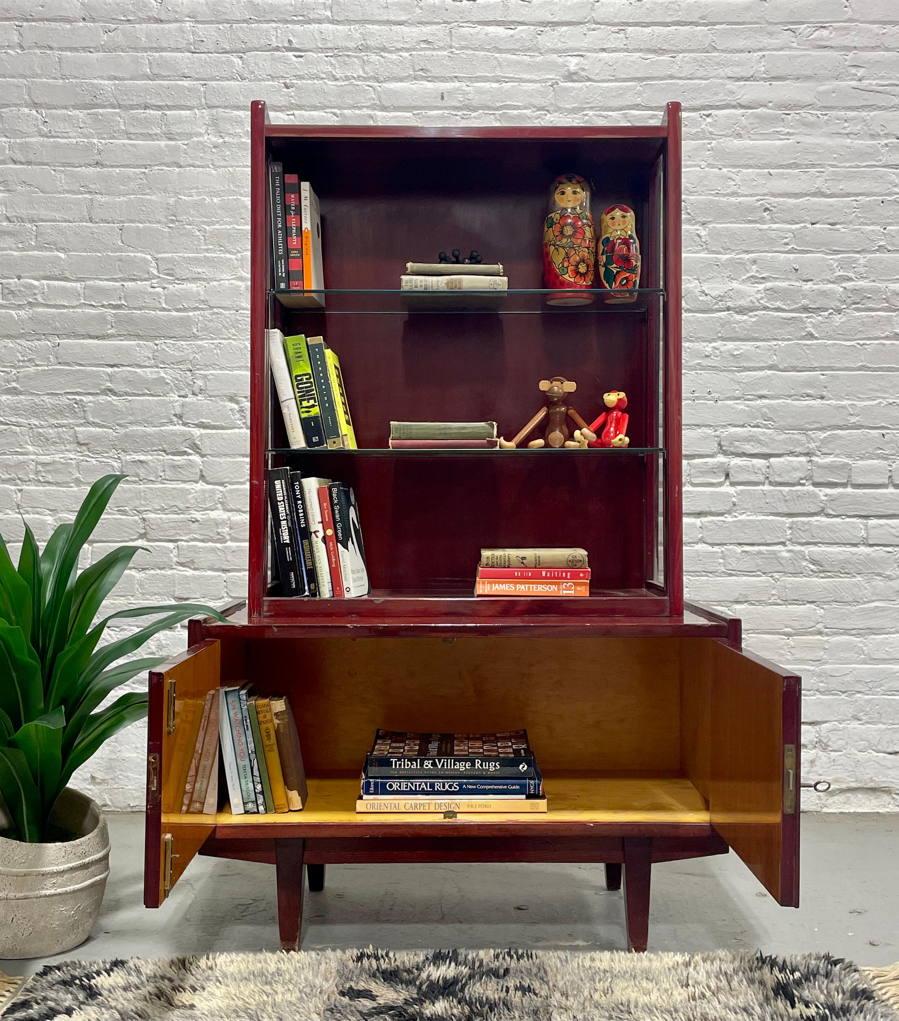 Mid-Century Modern Mid Century Modern China Cabinet / BOOKCASE by Rajmund Halas for Jarocinska For Sale
