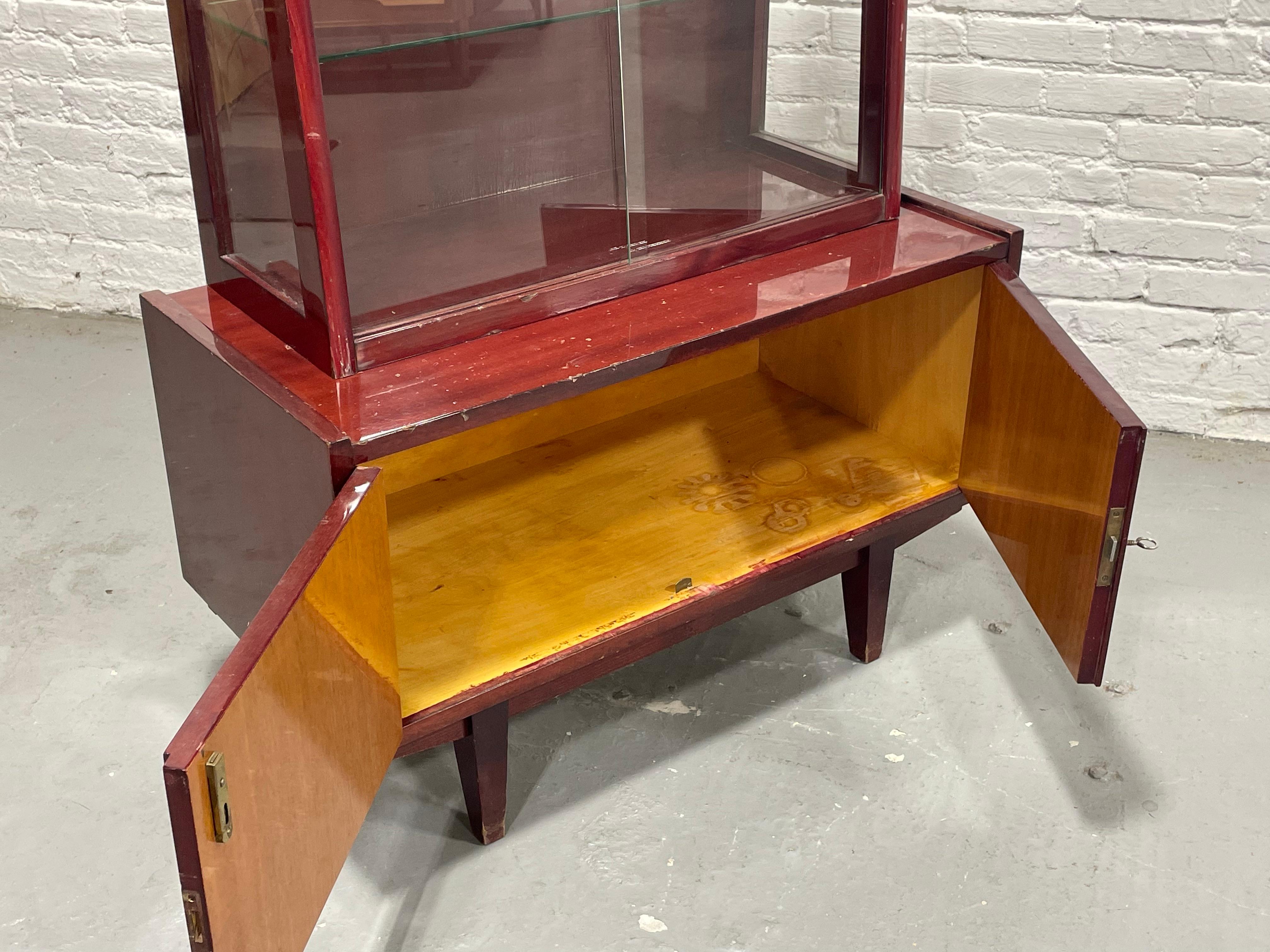 Mid Century Modern China Cabinet / BOOKCASE by Rajmund Halas for Jarocinska For Sale 2