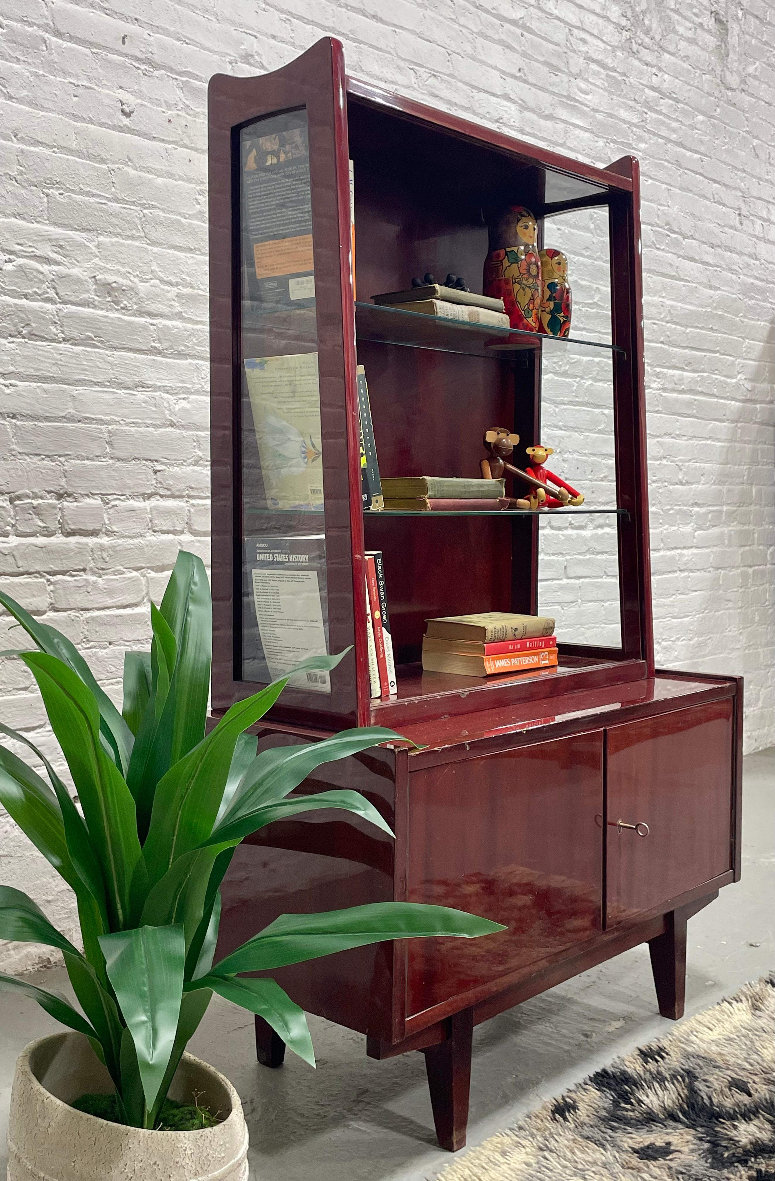 Mid Century Modern China Cabinet / BOOKCASE by Rajmund Halas for Jarocinska For Sale 3