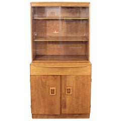 Meuble de rangement chinois moderne du milieu du siècle Heywood Wakefield Champagne 2 pièces
