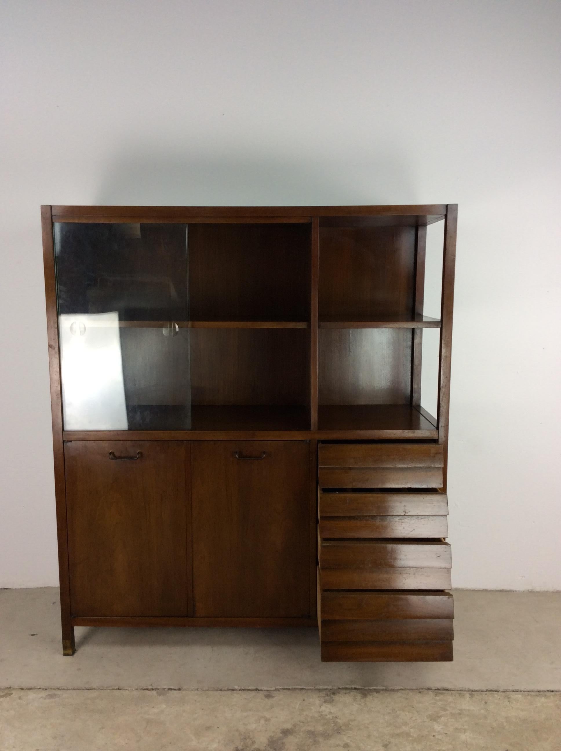 Mid-Century Modern China Cabinet Server by American of Martinsville For Sale 5